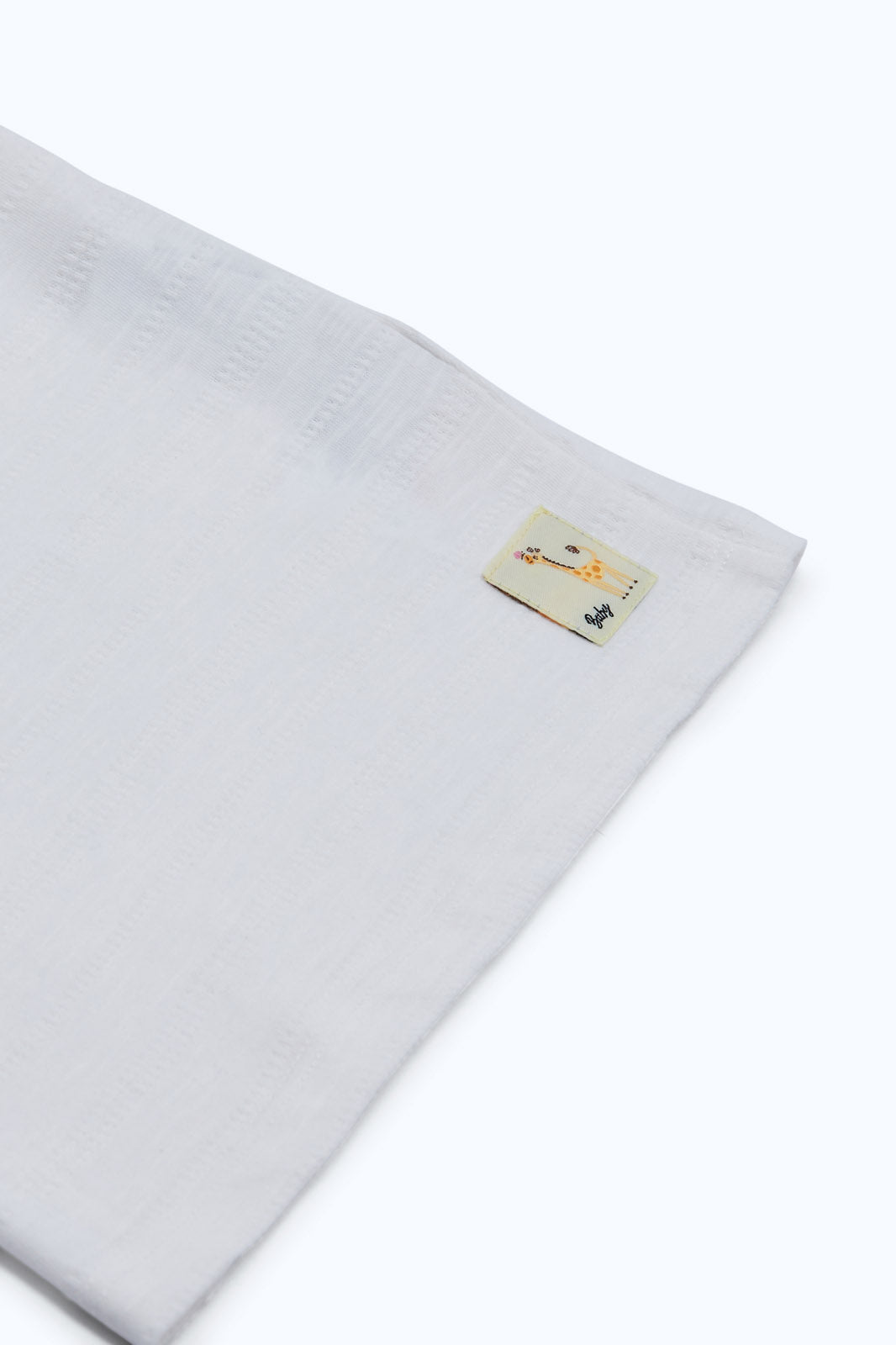 Redtag-Girls-White-Textured-T-Shirt-Category:T-Shirts,-Colour:White,-Deals:New-In,-Dept:Girls,-Filter:Infant-Girls-(3-to-24-Mths),-ING-T-Shirts,-New-In-ING-APL,-Non-Sale,-S23B,-Section:Girls-(0-to-14Yrs)-Infant-Girls-3 to 24 Months