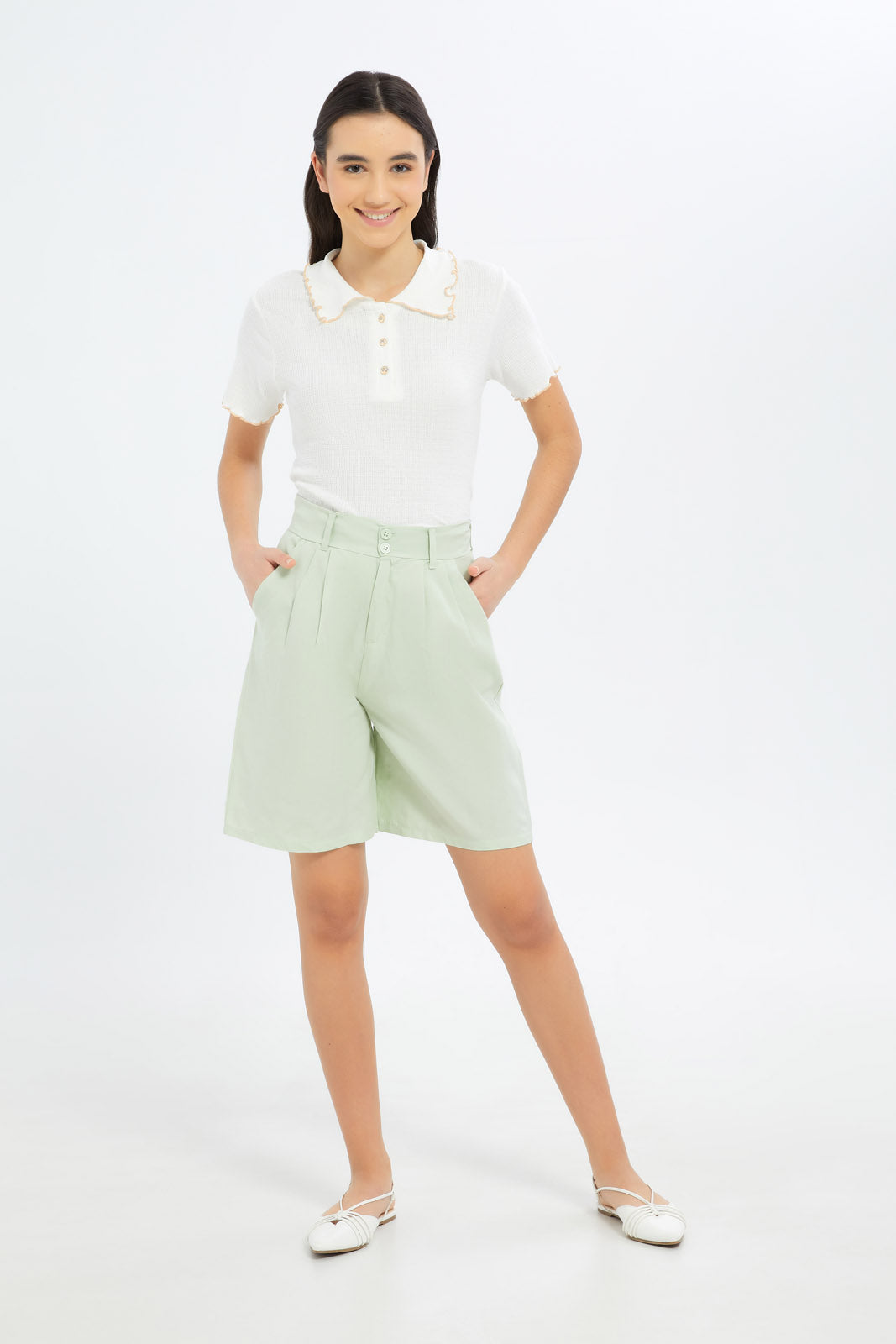 Redtag-Girls-White-Collared-Jacquard-Top-Category:Blouses,-Colour:White,-Deals:New-In,-Dept:Girls,-Filter:Senior-Girls-(8-to-14-Yrs),-GSR-Blouses,-H1:KWR,-H2:GSR,-H3:BLO,-H4:CBL,-New-In-GSR-APL,-Non-Sale,-S23B,-Season:S23B,-Section:Girls-(0-to-14Yrs)-Senior-Girls-9 to 14 Years