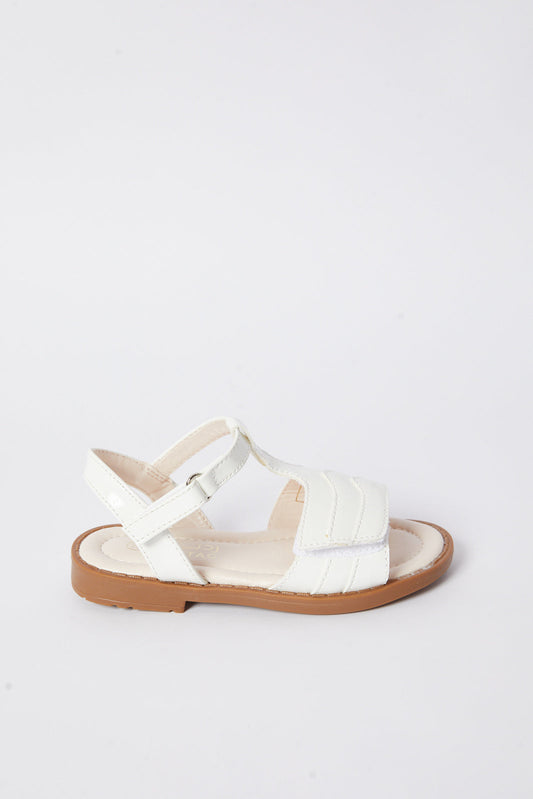 Redtag-White-Strap-Sandal-Category:Shoes,-Colour:White,-Deals:New-In,-Filter:Girls-Footwear-(3-to-5-Yrs),-GIR-Sandals,-N/A,-New-In-GIR-FOO,-Non-Sale,-S23B,-Section:Girls-(0-to-14Yrs)-Girls-3 to 5 Years