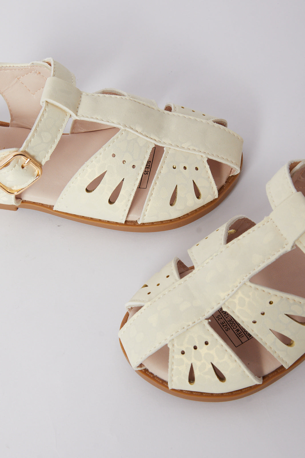 Redtag-Beige-Fisherman-Sandal-Category:Shoes,-Colour:White,-Deals:New-In,-Filter:Girls-Footwear-(3-to-5-Yrs),-GIR-Sandals,-N/A,-New-In-GIR-FOO,-Non-Sale,-S23B,-Section:Girls-(0-to-14Yrs)-Girls-3 to 5 Years