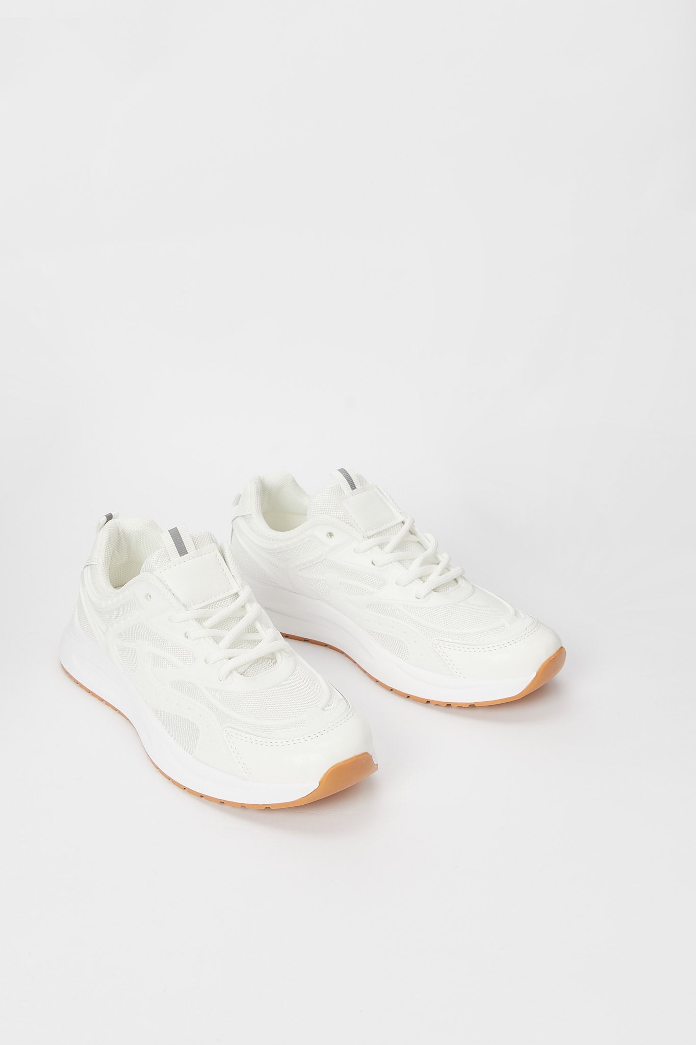 Redtag-White-Lace-Up-Jogger-Category:Shoes,-Colour:White,-Deals:New-In,-Filter:Women's-Footwear,-H1:FOO,-H2:LAD,-H3:TRN,-H4:CLT,-N/A,-New-In-Women-FOO,-Non-Sale,-S23B,-Season:S23B,-Section:Women,-Women-Trainers-Women's-