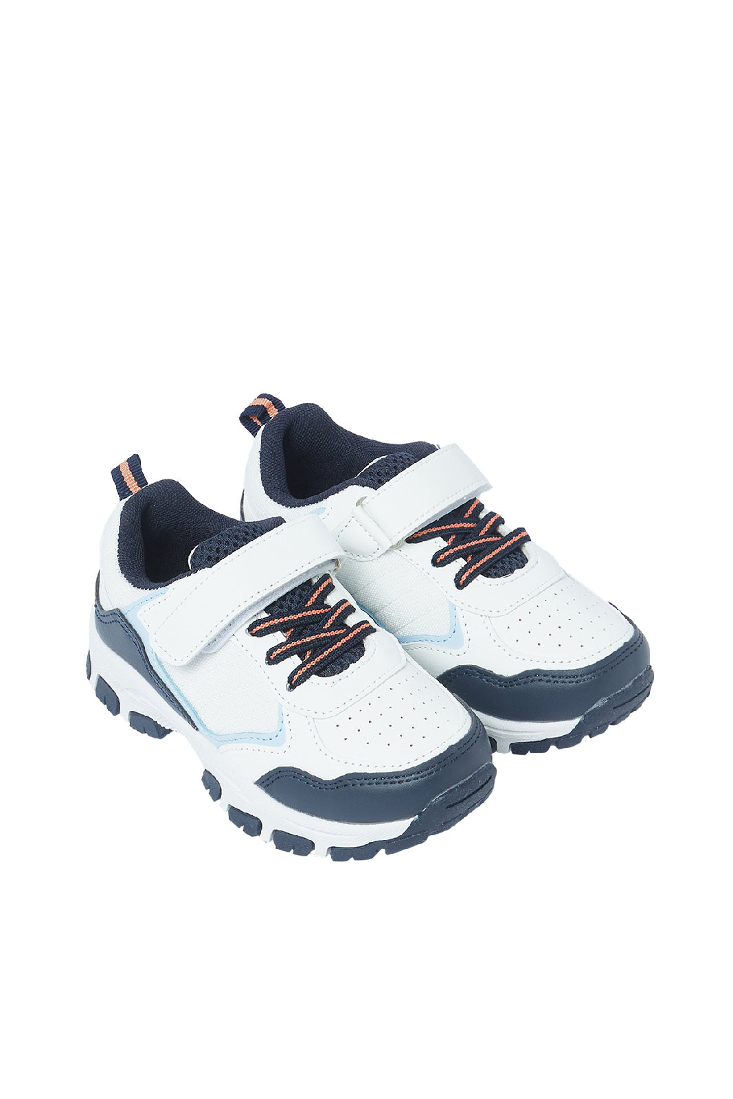 Redtag-White-Colour-Block-Trekker-BOY-Trainers,-Category:Shoes,-Colour:White,-Deals:New-In,-Filter:Boys-Footwear-(3-to-5-Yrs),-N/A,-New-In-BOY-FOO,-Non-Sale,-S23A,-Section:Boys-(0-to-14Yrs)-Boys-3 to 5 Years