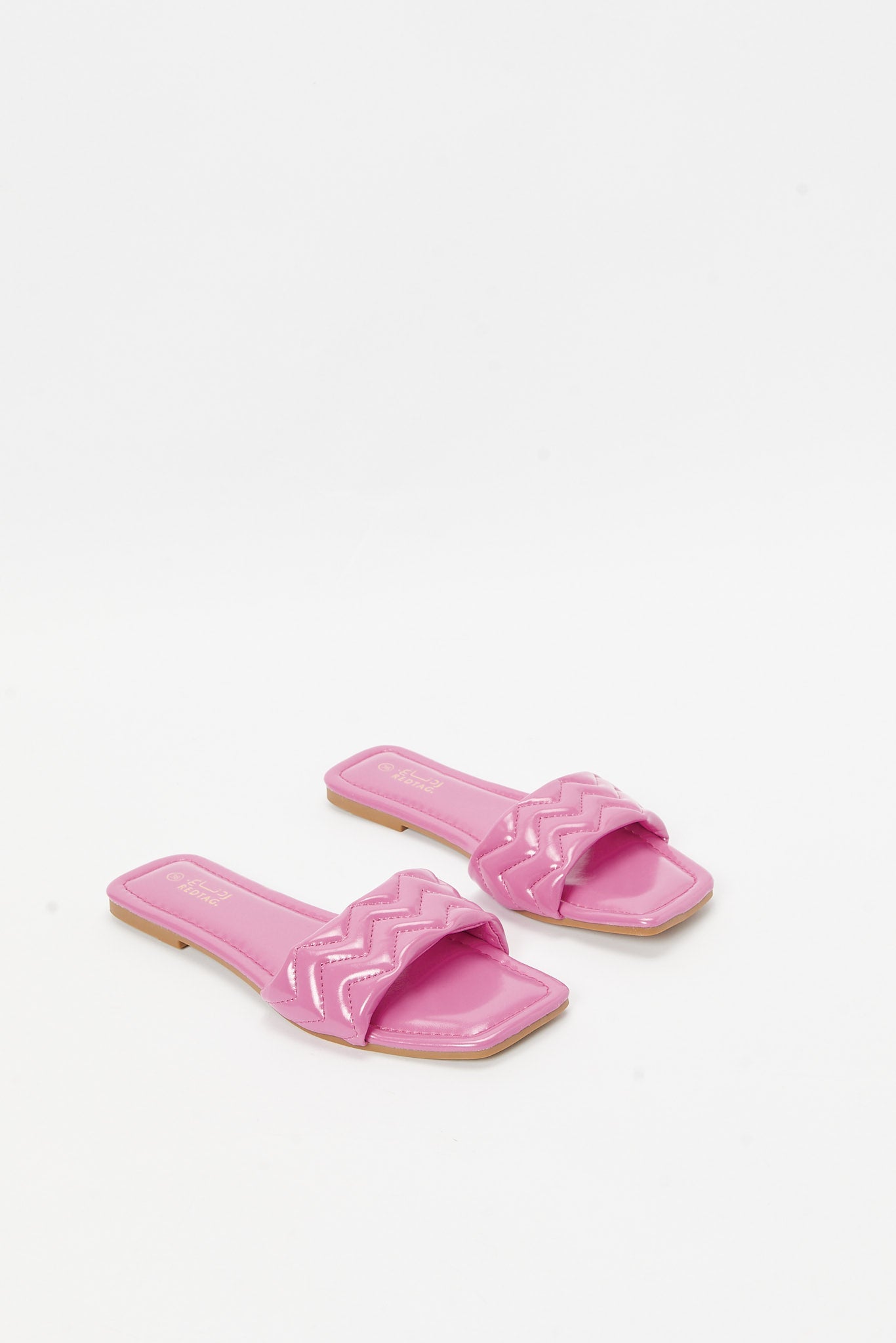 Redtag-Pink-Quilt-Mule-Category:Shoes,-Colour:Pink,-Deals:New-In,-Filter:Women's-Footwear,-LEC-Sandals,-N/A,-New-In-Women-FOO,-Non-Sale,-S23B,-Section:Women-Women's-