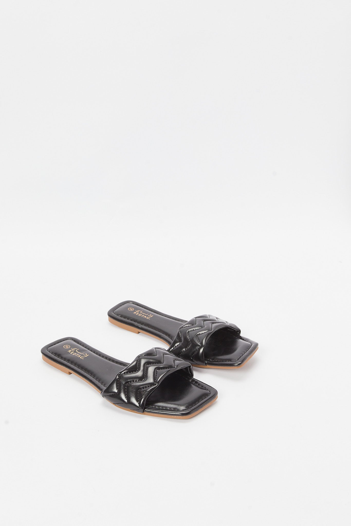Redtag-Black-Quilt-Mule-Category:Shoes,-Colour:Black,-Deals:New-In,-Filter:Women's-Footwear,-LEC-Sandals,-N/A,-New-In-Women-FOO,-Non-Sale,-S23B,-Section:Women-Women's-