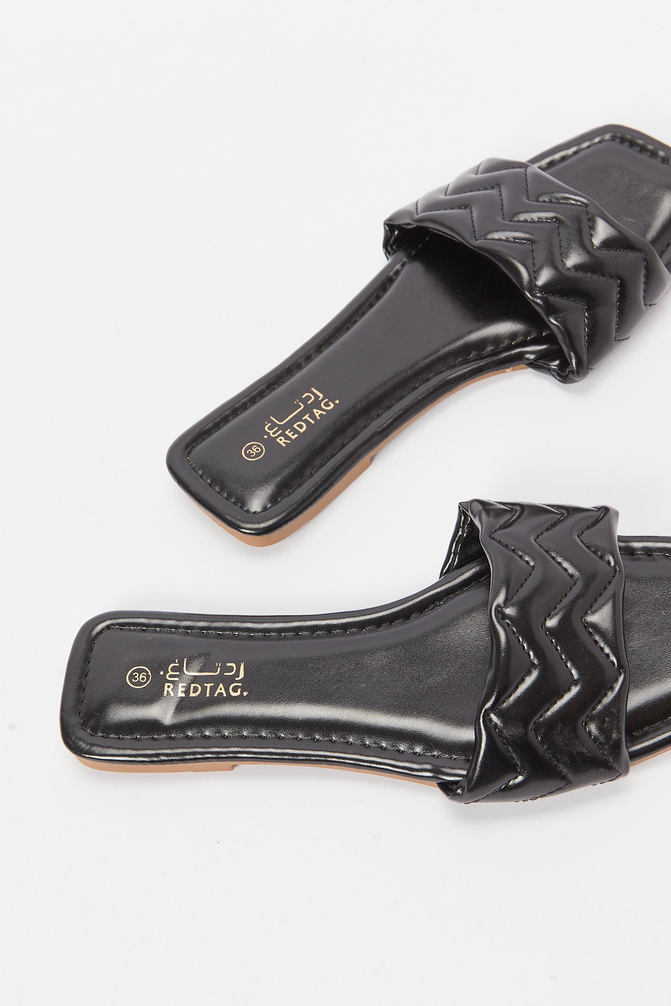 Redtag-Black-Quilt-Mule-Category:Shoes,-Colour:Black,-Deals:New-In,-Filter:Women's-Footwear,-LEC-Sandals,-N/A,-New-In-Women-FOO,-Non-Sale,-S23B,-Section:Women-Women's-