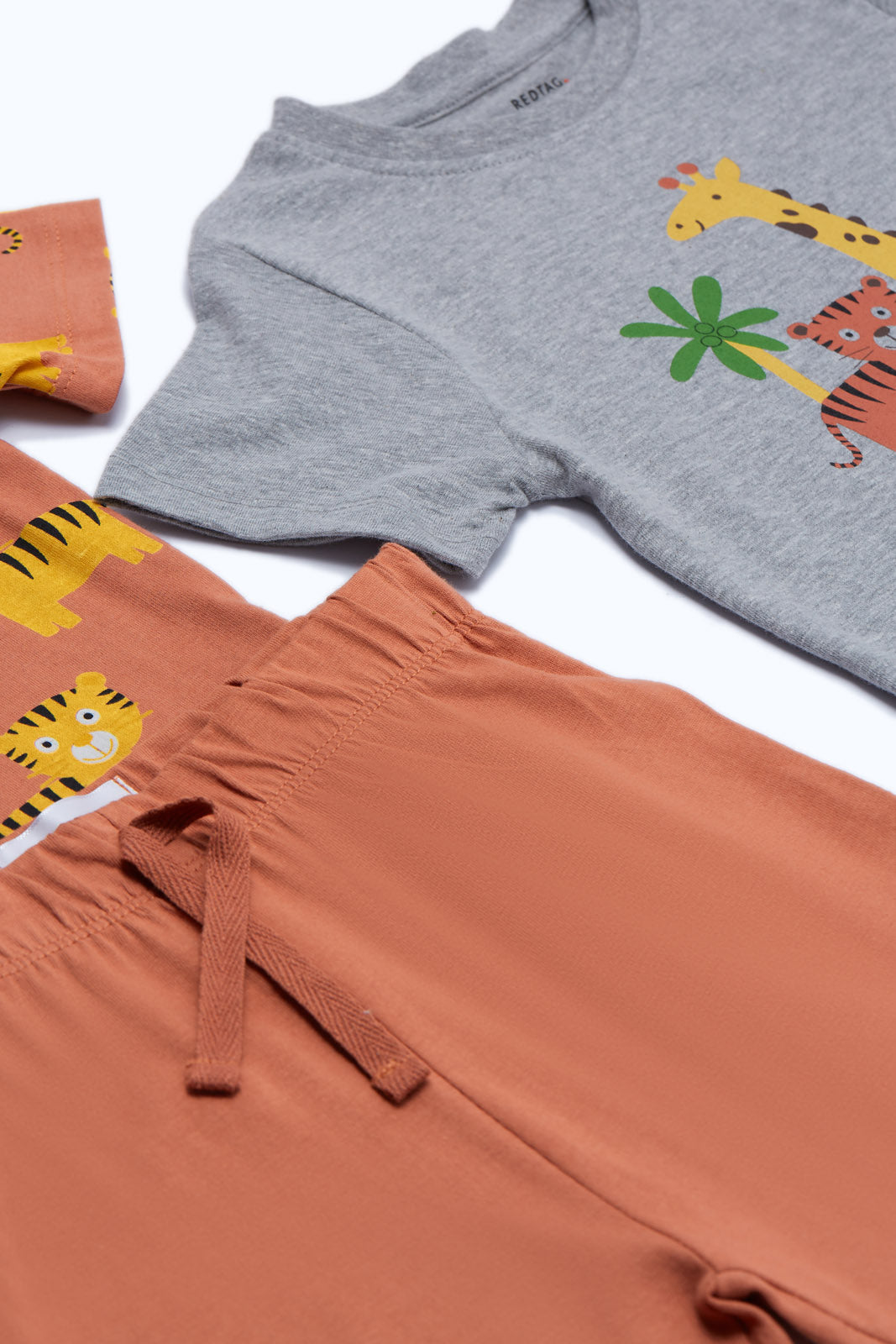 Redtag-Boys-Rest-And-Grey-Aop-4-Pack-Jersey-Pj-Set-Category:Pyjama-Sets,-Colour:Orange,-Deals:New-In,-Dept:Boys,-Filter:Infant-Boys-(3-to-24-Mths),-H1:KWR,-H2:INB,-H3:NWR,-H4:PJS,-INB-Pyjama-Sets,-New-In-INB-APL,-Non-Sale,-S23B,-Season:S23B,-Section:Boys-(0-to-14Yrs)-Infant-Boys-3 to 24 Months