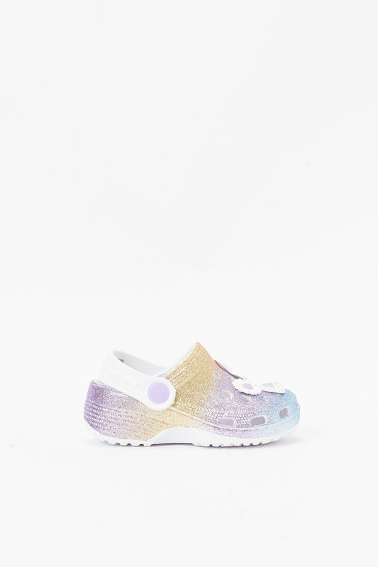 Redtag-Purple-Rainbow-Trim-Clog-Category:Shoes,-Colour:Purple,-Deals:New-In,-Filter:Girls-Footwear-(3-to-5-Yrs),-GIR-Flip-Flops,-N/A,-New-In-GIR-FOO,-Non-Sale,-S23B,-Section:Girls-(0-to-14Yrs)-Girls-3 to 5 Years