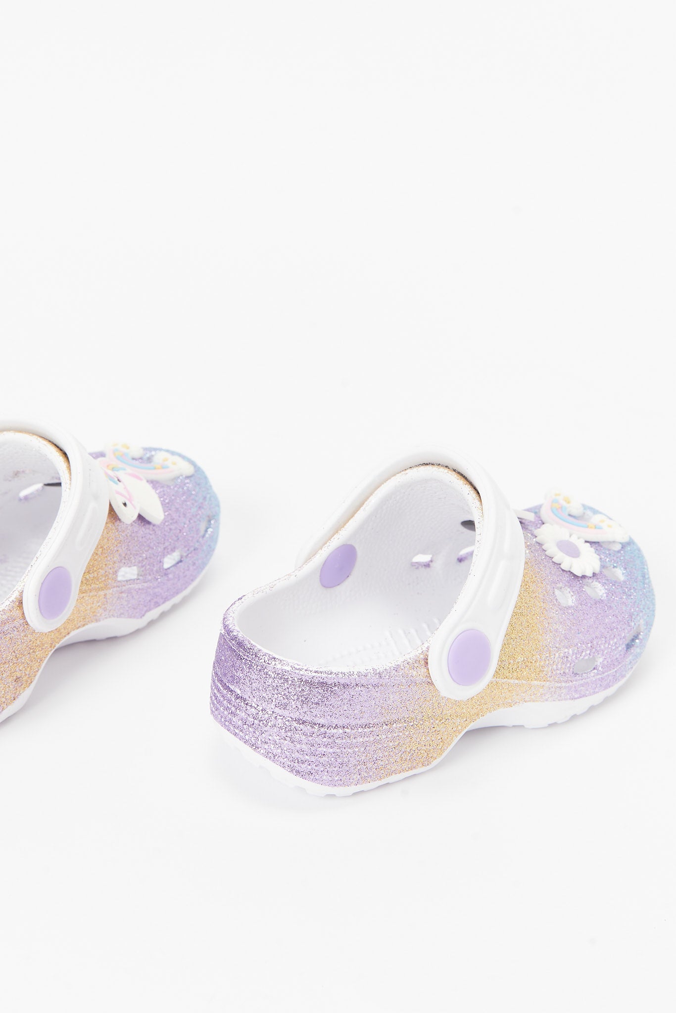 Redtag-Purple-Rainbow-Trim-Clog-Category:Shoes,-Colour:Purple,-Deals:New-In,-Filter:Girls-Footwear-(3-to-5-Yrs),-GIR-Flip-Flops,-N/A,-New-In-GIR-FOO,-Non-Sale,-S23B,-Section:Girls-(0-to-14Yrs)-Girls-3 to 5 Years