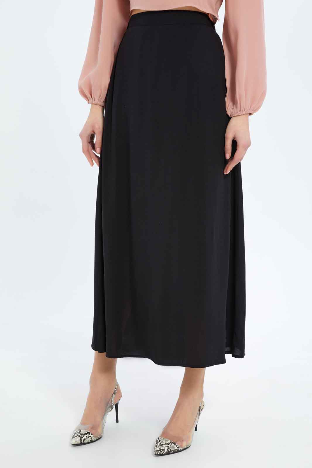 Redtag-Women-A-Line-Viscose-Skirt-Category:Skirts,-Colour:Black,-Deals:New-In,-Dept:Ladieswear,-Filter:Women's-Clothing,-New-In-Women-APL,-Non-Sale,-S23B,-Section:Women,-Women-Skirts-Women's-