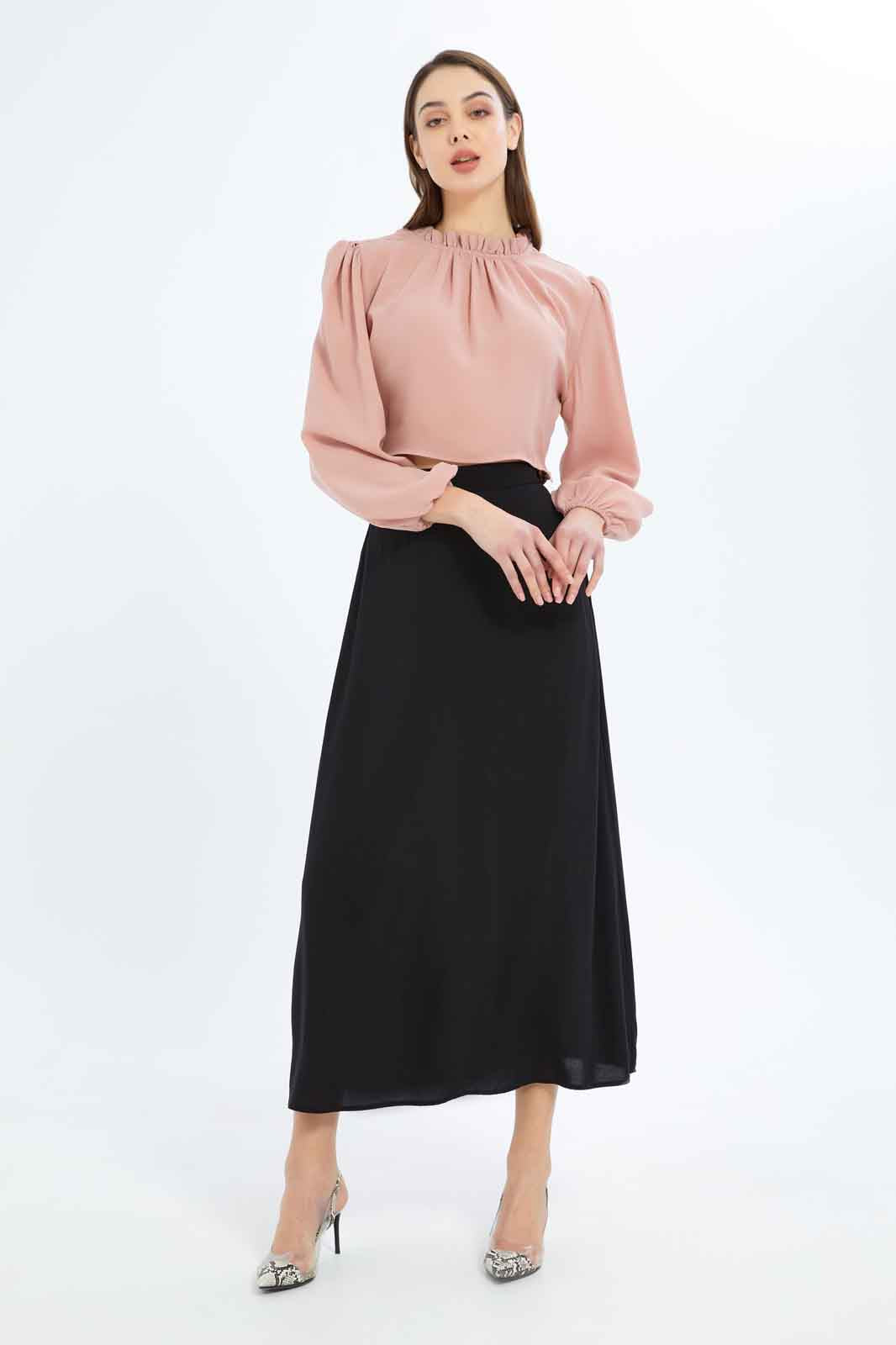 Redtag-Women-A-Line-Viscose-Skirt-Category:Skirts,-Colour:Black,-Deals:New-In,-Dept:Ladieswear,-Filter:Women's-Clothing,-New-In-Women-APL,-Non-Sale,-S23B,-Section:Women,-Women-Skirts-Women's-