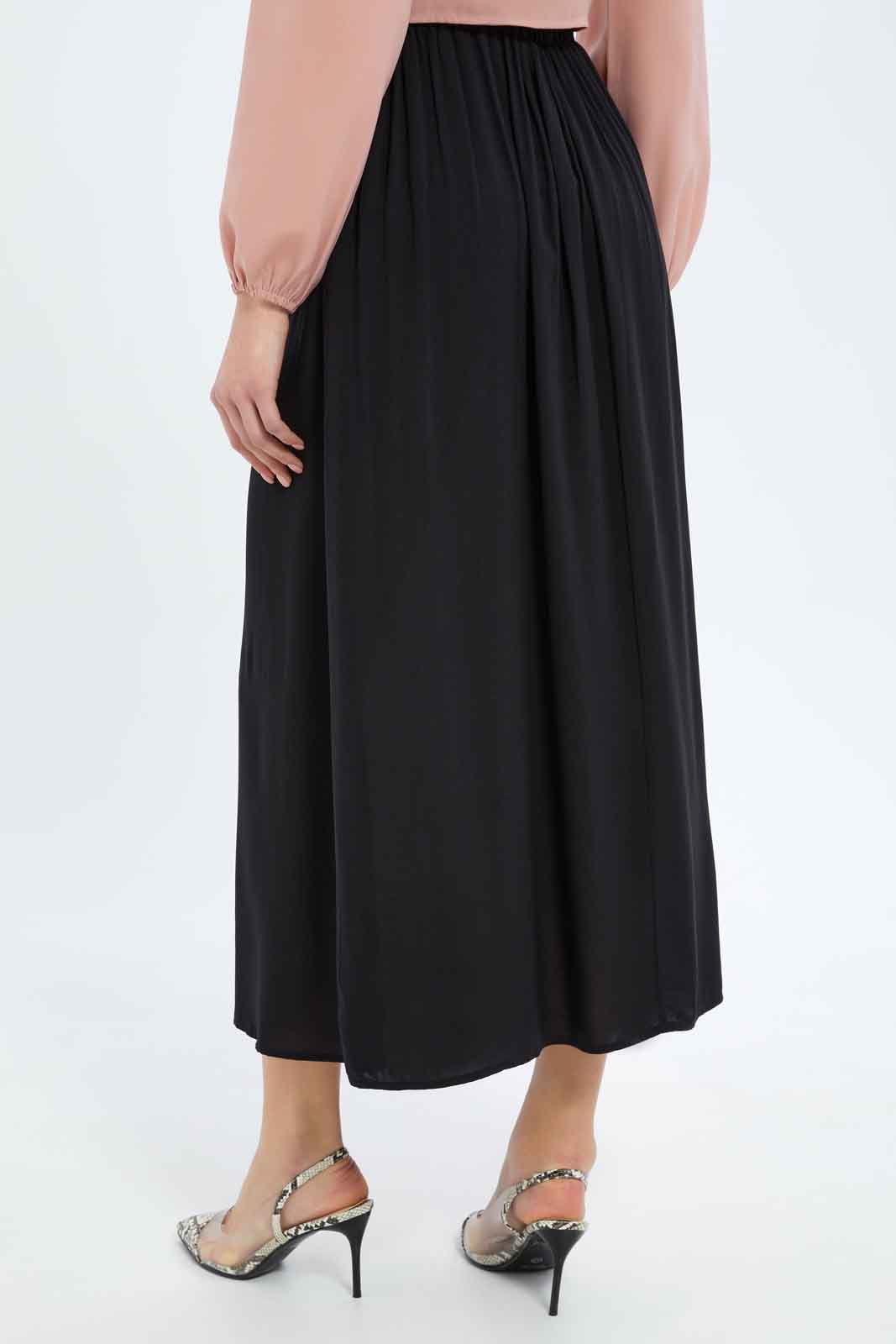 Redtag-Women-A-Line-Viscose-Skirt-Category:Skirts,-Colour:Black,-Deals:New-In,-Dept:Ladieswear,-Filter:Women's-Clothing,-New-In-Women-APL,-Non-Sale,-S23B,-Section:Women,-Women-Skirts-Women's-