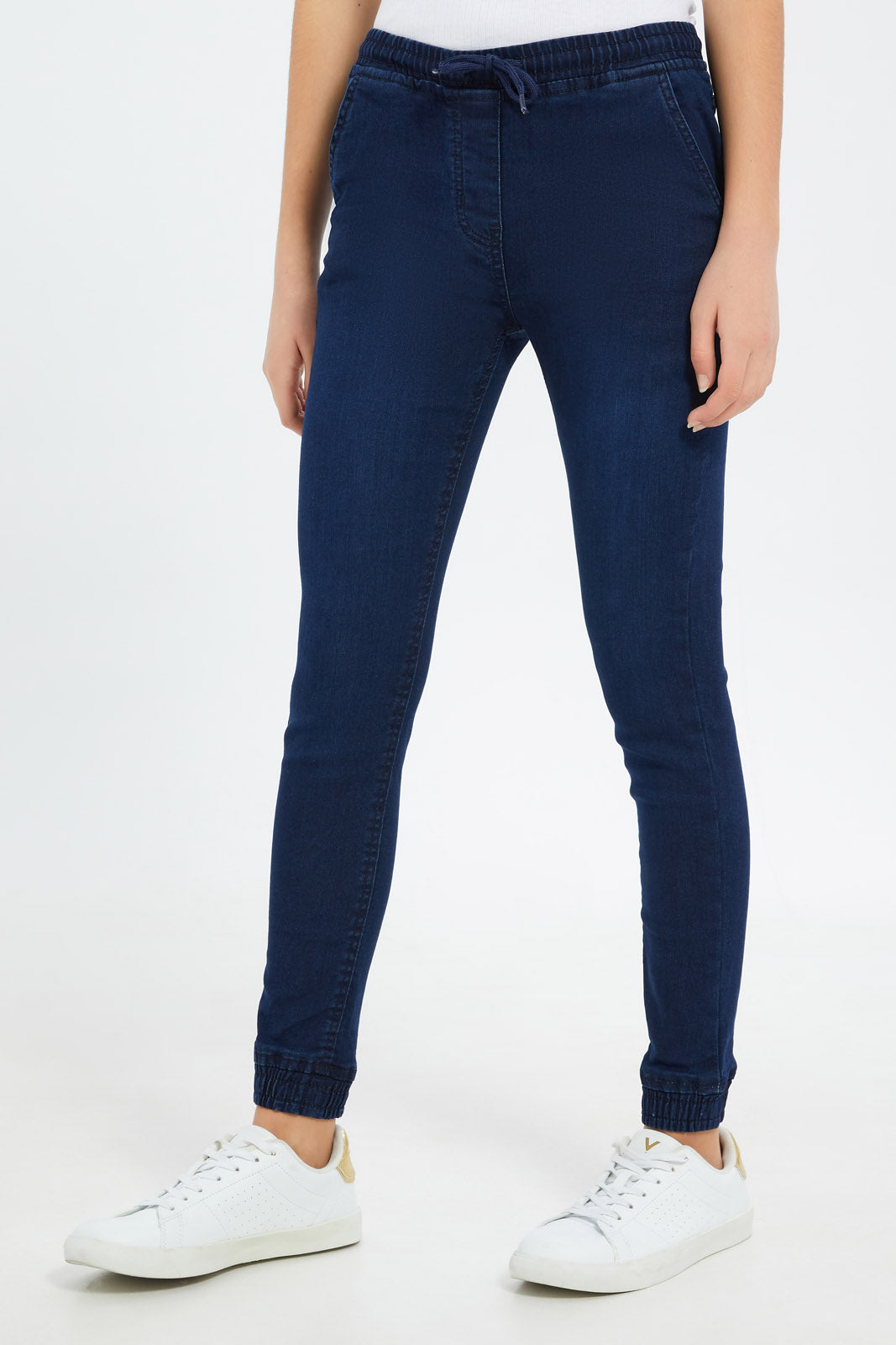 Redtag-Girls-Dk-Wash-Knitted-Jogger-Category:Jeggings,-Colour:Dark-Wash,-Deals:New-In,-Dept:Girls,-Filter:Senior-Girls-(8-to-14-Yrs),-FIT-WALL-(FTW),-GSR-Jeggings,-H1:KWR,-H2:GSR,-H3:DNB,-H4:JEG,-New-In-GSR-APL,-Non-Sale,-S23B,-Season:S23B,-Section:Girls-(0-to-14Yrs)-Senior-Girls-9 to 14 Years