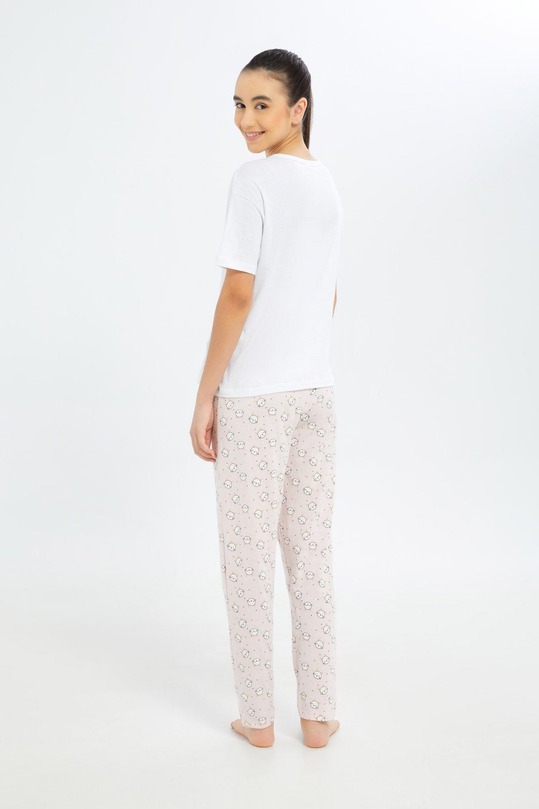 Redtag-Girls-Pink-Pajama-Sets-Category:Pyjama-Sets,-Colour:Apricot,-Deals:New-In,-Dept:Girls,-Filter:Senior-Girls-(8-to-14-Yrs),-GSR-Pyjama-Sets,-H1:KWR,-H2:GSR,-H3:NWR,-H4:PJS,-New-In-GSR-APL,-Non-Sale,-S23B,-Season:S23B,-Section:Girls-(0-to-14Yrs)-Senior-Girls-9 to 14 Years