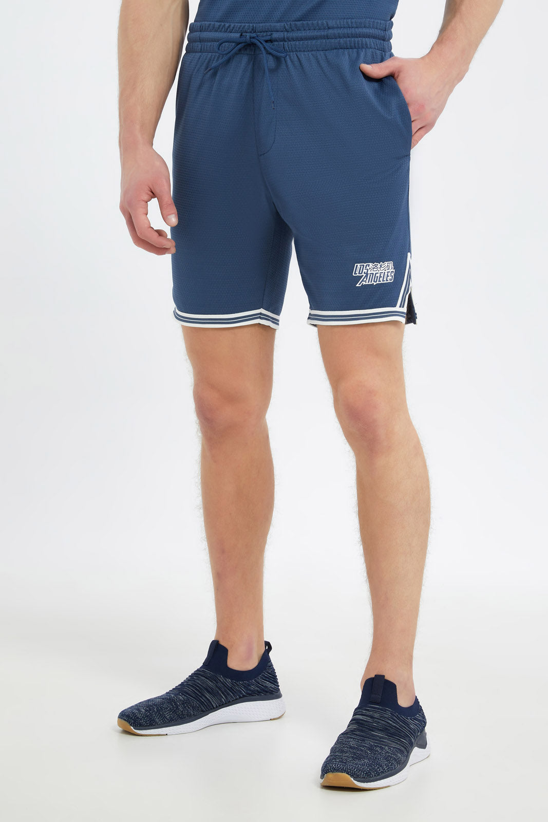 Men Blue Los Angeles Short