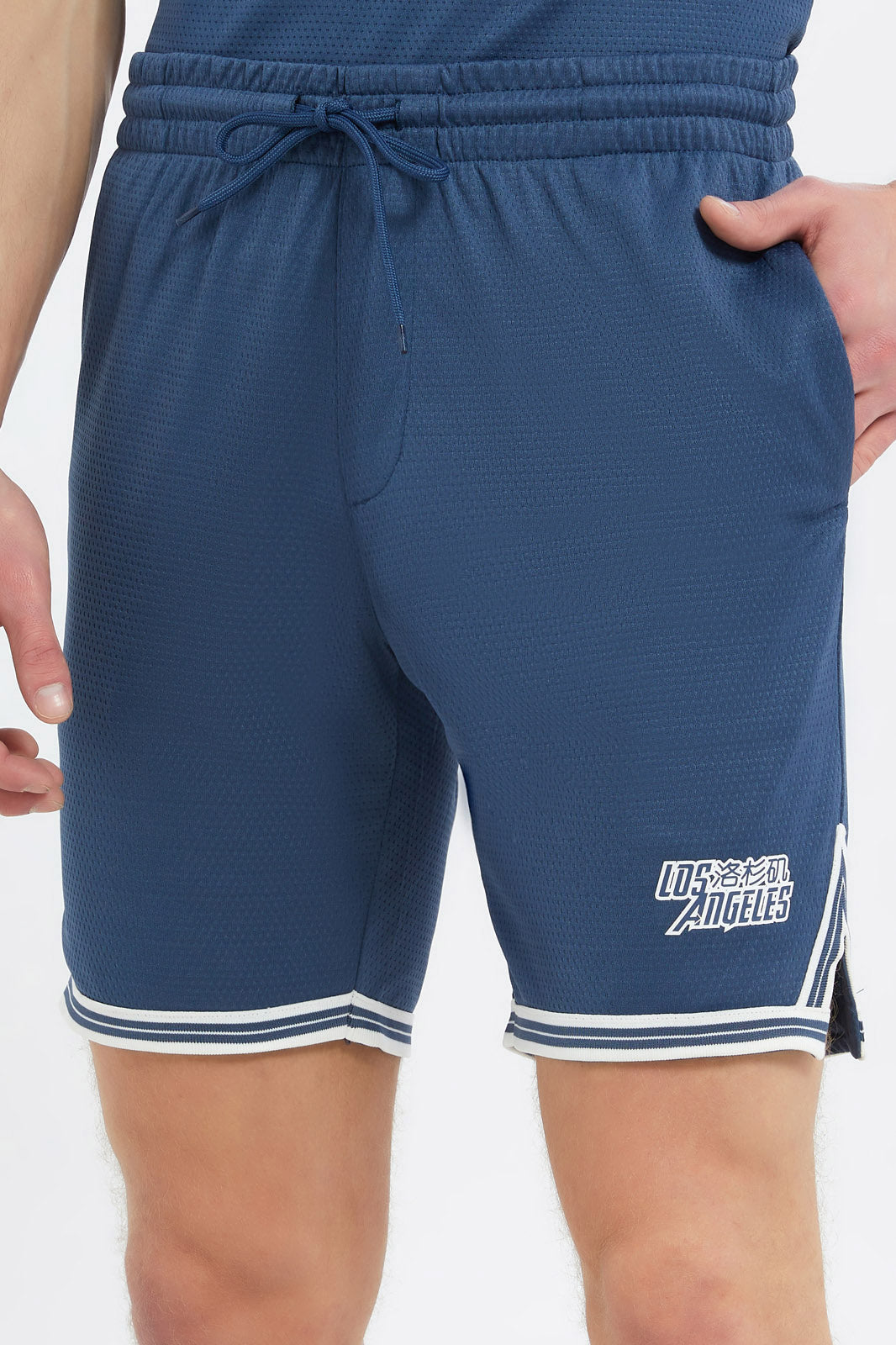 Men Blue Los Angeles Short