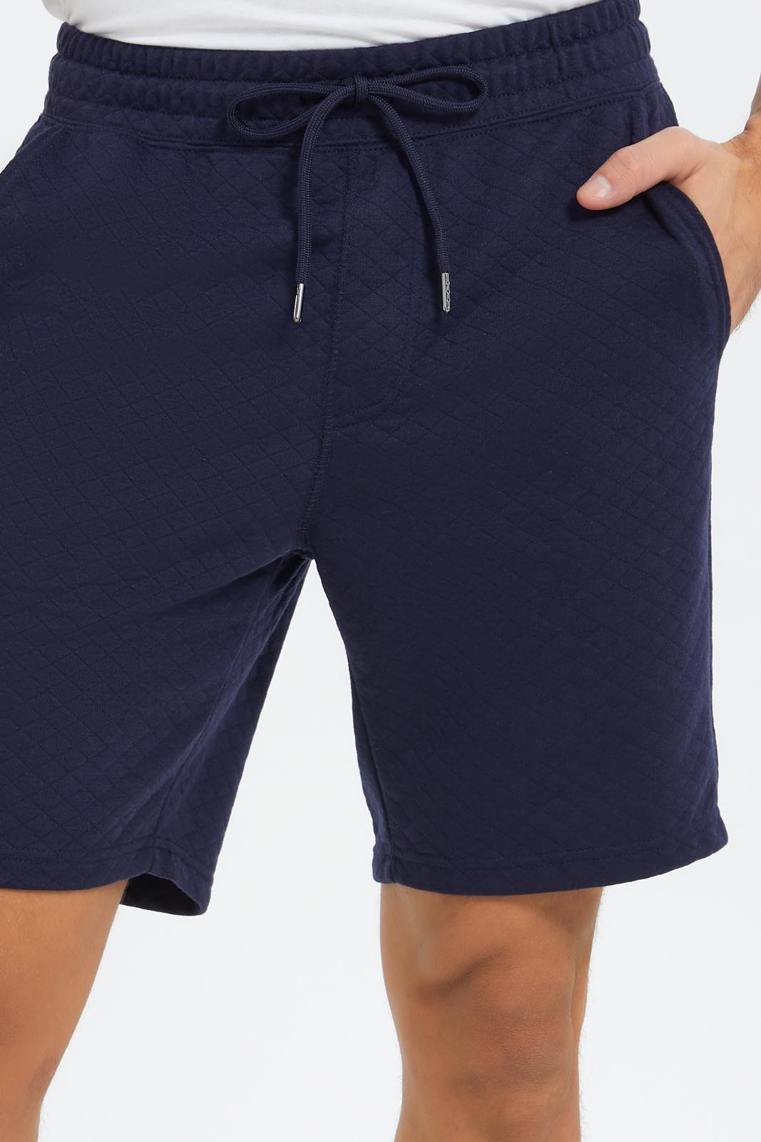 Redtag-Men-Navy-Diamond-Quilted-Shorts-Category:Shorts,-Colour:Navy,-Deals:New-In,-Dept:Menswear,-Filter:Men's-Clothing,-Men-Shorts,-New-In-Men-APL,-Non-Sale,-S23C,-Section:Men-Men's-