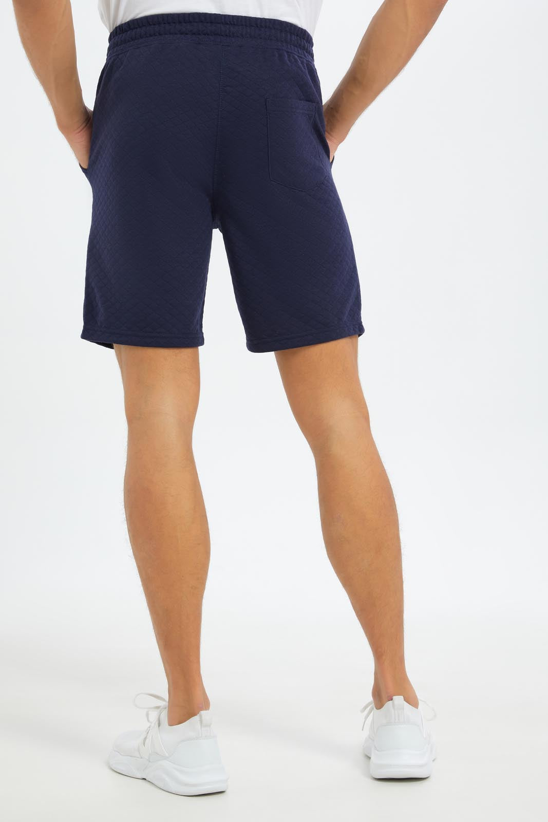 Redtag-Men-Navy-Diamond-Quilted-Shorts-Category:Shorts,-Colour:Navy,-Deals:New-In,-Dept:Menswear,-Filter:Men's-Clothing,-Men-Shorts,-New-In-Men-APL,-Non-Sale,-S23C,-Section:Men-Men's-