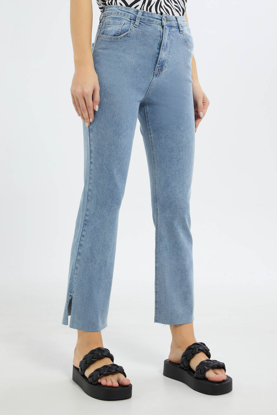 Redtag-Women-Light-Wash-Flared-Jeans-Category:Jeans,-Colour:Light-Wash,-Deals:New-In,-Dept:Ladieswear,-Filter:Women's-Clothing,-FIT-WALL-(FTW),-New-In-Women-APL,-Non-Sale,-S23B,-Section:Women,-Women-Jeans-Women's-