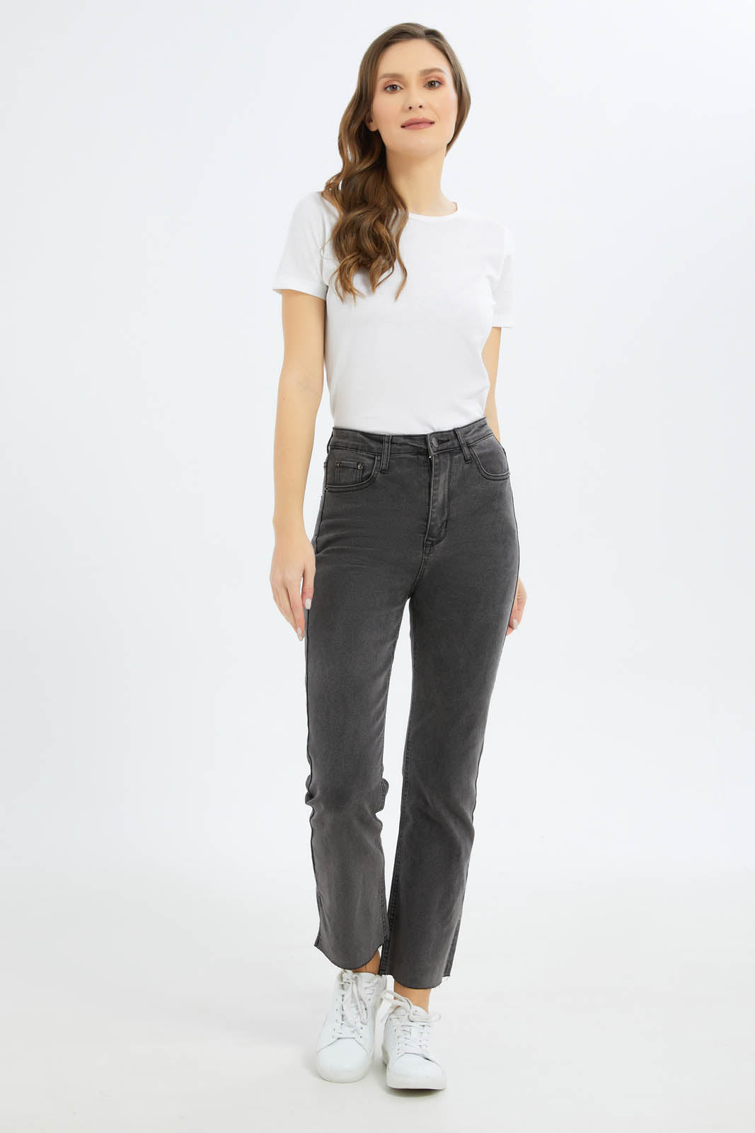 Redtag-Women-Black-Flared-Jeans-Category:Jeans,-Colour:Black,-Deals:New-In,-Dept:Ladieswear,-Filter:Women's-Clothing,-FIT-WALL-(FTW),-New-In-Women-APL,-Non-Sale,-S23B,-Section:Women,-Women-Jeans-Women's-