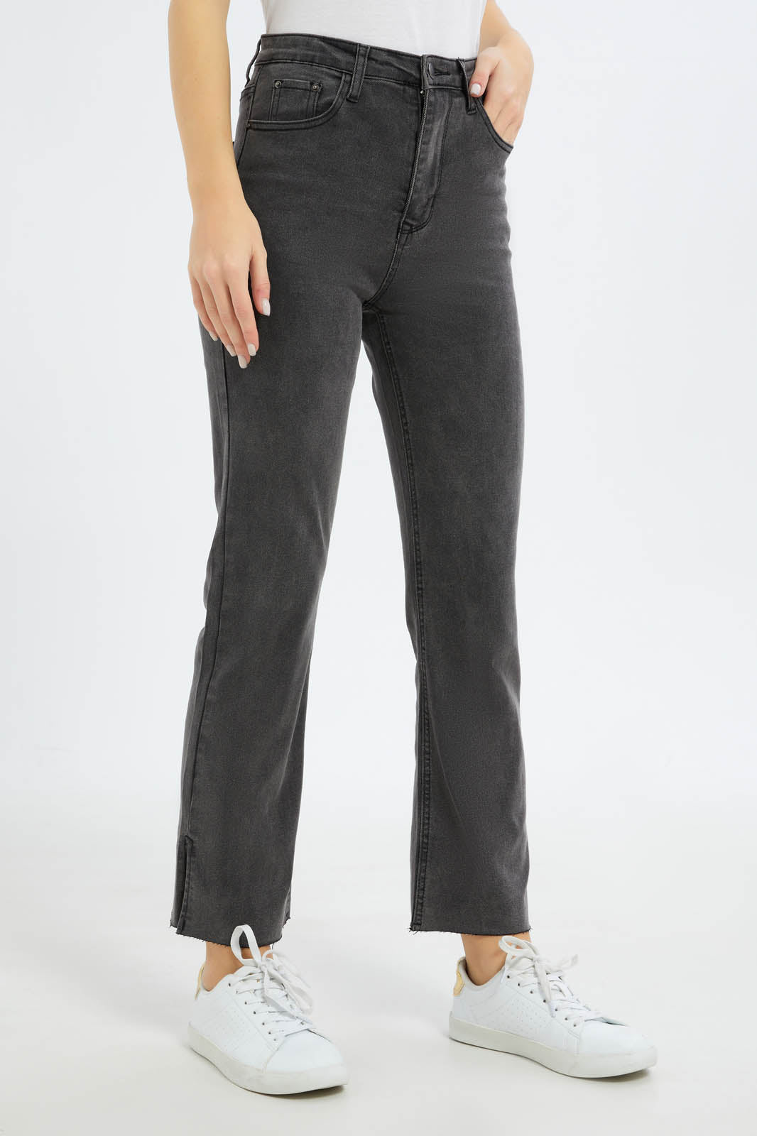 Redtag-Women-Black-Flared-Jeans-Category:Jeans,-Colour:Black,-Deals:New-In,-Dept:Ladieswear,-Filter:Women's-Clothing,-FIT-WALL-(FTW),-New-In-Women-APL,-Non-Sale,-S23B,-Section:Women,-Women-Jeans-Women's-
