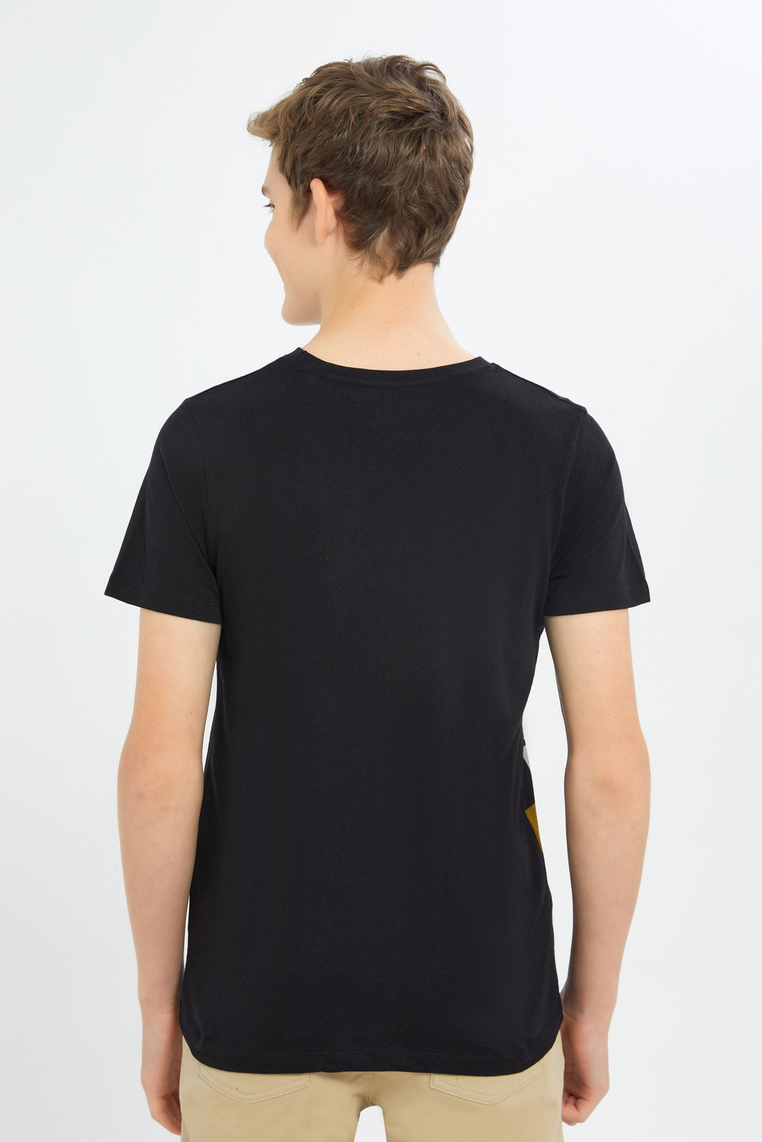 Redtag-Boys-Black-Skating-Tee-BSR-T-Shirts,-Category:T-Shirts,-Colour:Black,-Deals:New-In,-Dept:Boys,-Filter:Senior-Boys-(8-to-14-Yrs),-H1:KWR,-H2:BSR,-H3:TSH,-H4:TSH,-New-In-BSR-APL,-Non-Sale,-S23B,-Season:S23D,-Section:Boys-(0-to-14Yrs)-Senior-Boys-9 to 14 Years