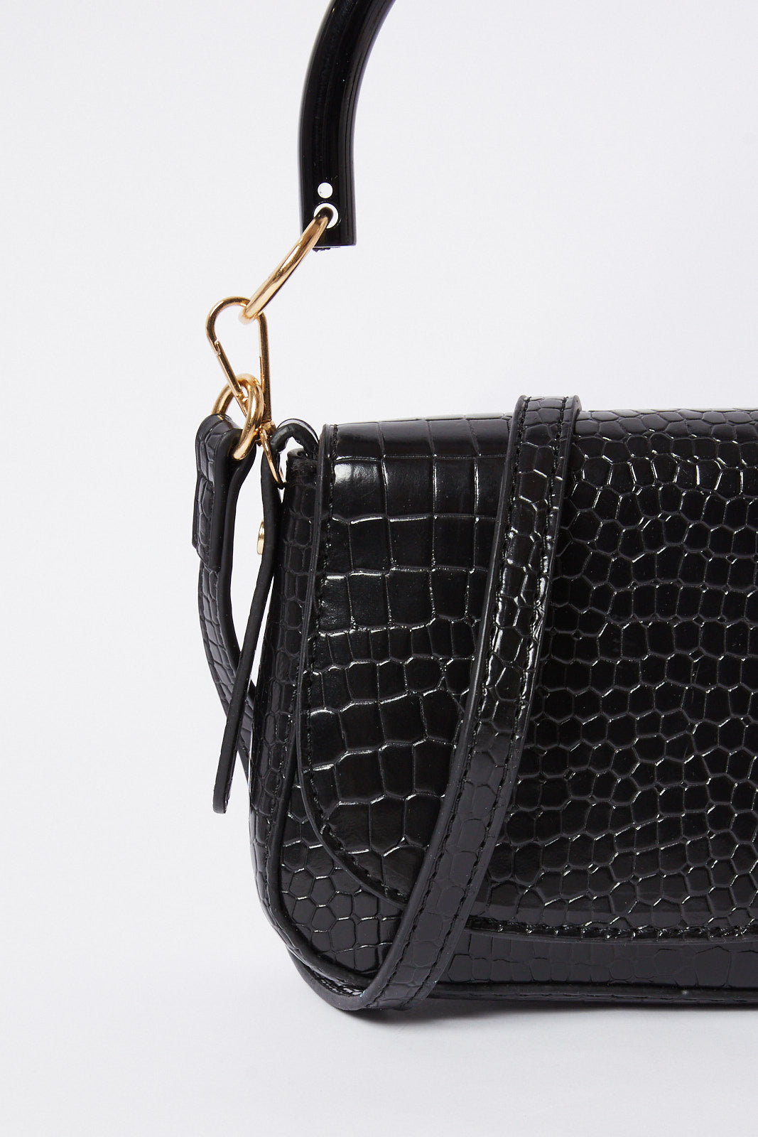 Women Black Texture Cross Body Bag