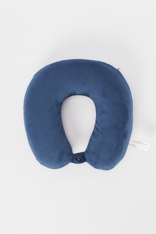 Redtag-Navy-U-Shape-Soft-Travel-Pillow-Category:Travel-Pillows,-Colour:Navy,-Filter:Travel-Accessories,-IMP-Travel-Pillows,-New-In,-New-In-IMP-ACC,-Non-Sale,-S23B,-Section:Homewares-Travel-Accessories-
