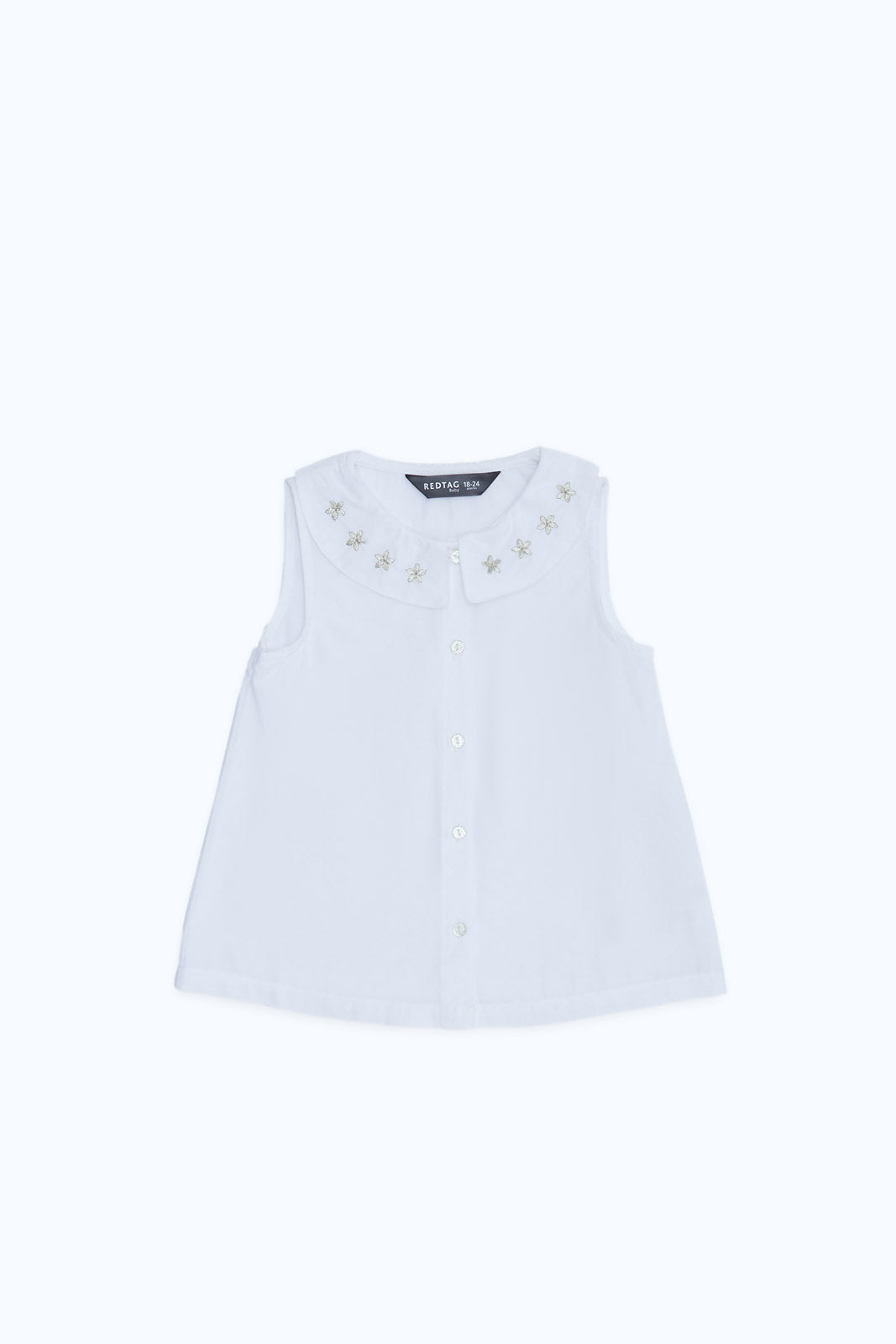 Redtag-Girls-White-Embroidered-Colar-Blouse-Category:Blouses,-Colour:White,-Deals:New-In,-Dept:Girls,-Filter:Infant-Girls-(3-to-24-Mths),-H1:KWR,-H2:ING,-H3:BLO,-H4:CBL,-ING-Blouses,-New-In-ING-APL,-Non-Sale,-RMD,-S23C,-Season:S23C,-Section:Girls-(0-to-14Yrs)-Infant-Girls-3 to 24 Months