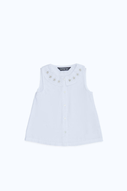 Redtag-Girls-White-Embroidered-Colar-Blouse-Category:Blouses,-Colour:White,-Deals:New-In,-Dept:Girls,-Filter:Infant-Girls-(3-to-24-Mths),-H1:KWR,-H2:ING,-H3:BLO,-H4:CBL,-ING-Blouses,-New-In-ING-APL,-Non-Sale,-RMD,-S23C,-Season:S23C,-Section:Girls-(0-to-14Yrs)-Infant-Girls-3 to 24 Months