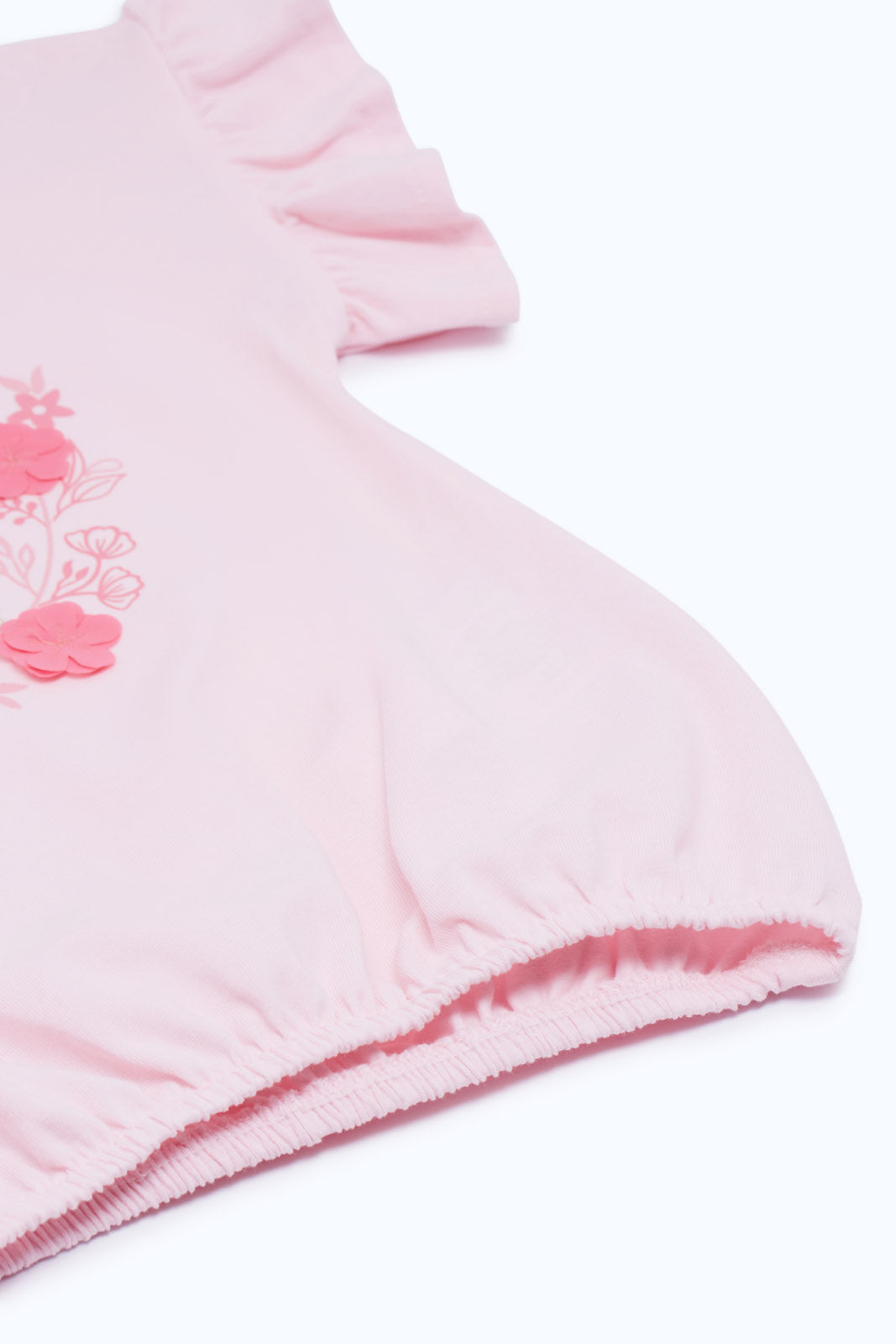Redtag-Girls-Pink-Floral-Embroidery-T-Shirt-Category:T-Shirts,-Colour:Apricot,-Deals:New-In,-Dept:Girls,-Filter:Infant-Girls-(3-to-24-Mths),-H1:KWR,-H2:ING,-H3:TSH,-H4:CAT,-ING-T-Shirts,-New-In-ING-APL,-Non-Sale,-RMD,-S23C,-Season:S23C,-Section:Girls-(0-to-14Yrs)-Infant-Girls-3 to 24 Months