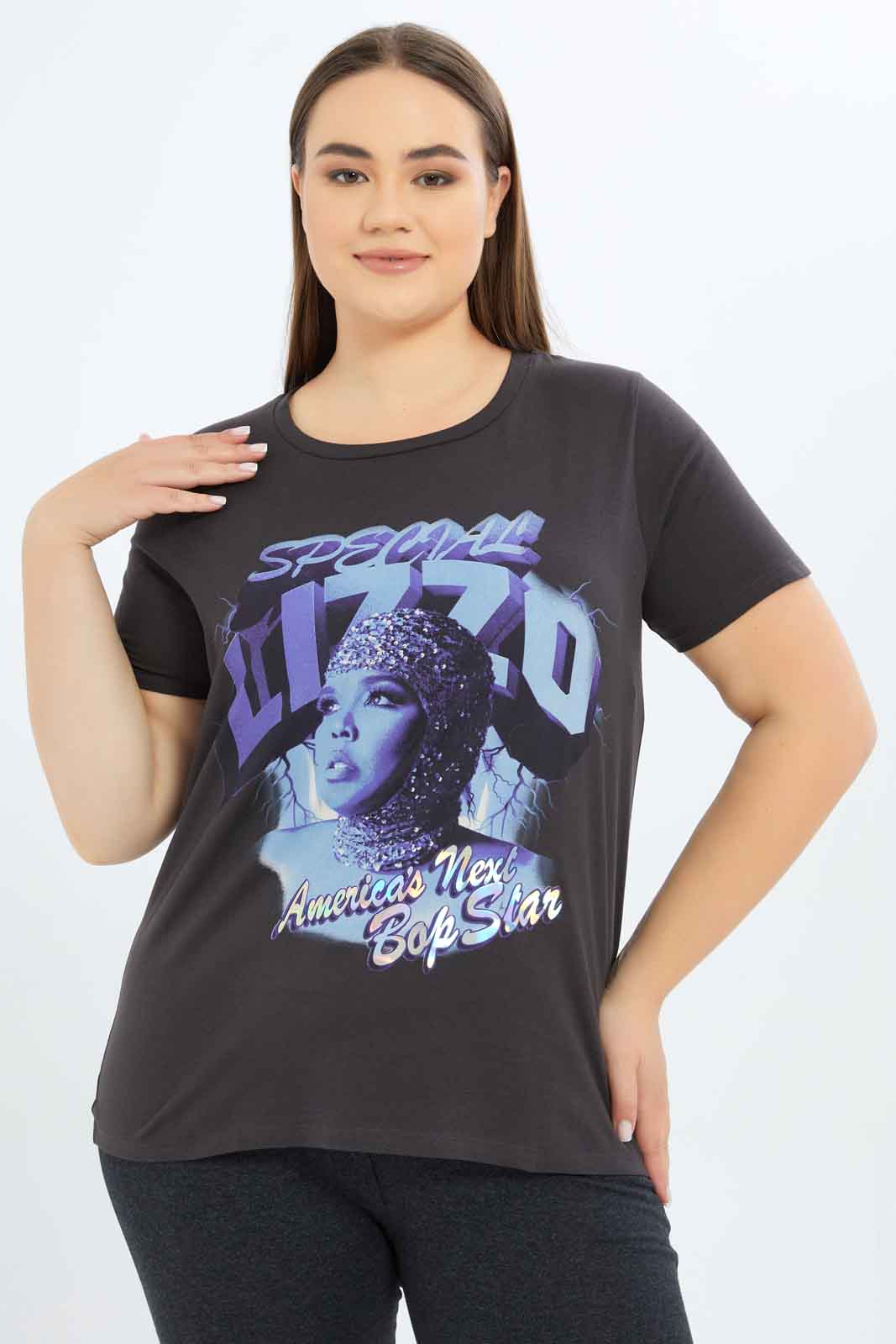 Redtag-Women-Mauve-Green-Day-T-Shirt-Category:T-Shirts,-Colour:Mauve,-Deals:New-In,-Dept:Ladieswear,-Filter:Plus-Size,-LDP-T-Shirts,-New-In-LDP-APL,-Non-Sale,-S23B,-Section:Women,-TBL-Women's-