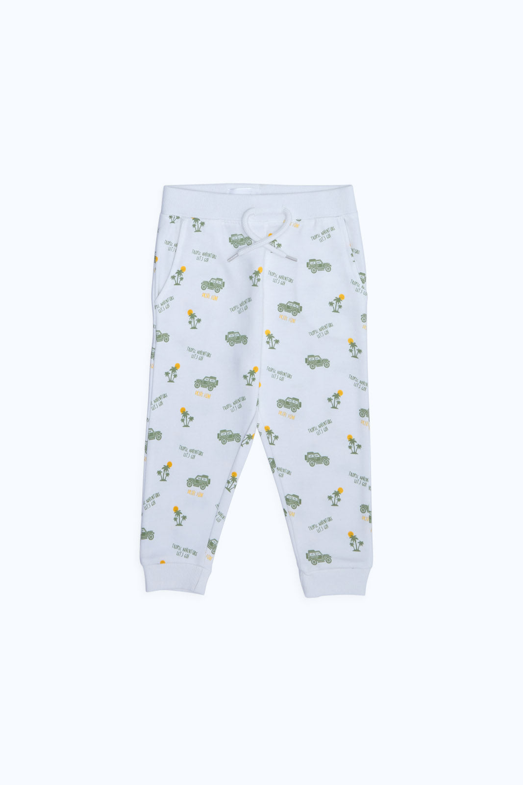 Redtag-Boys-White-Aop-Jeep-Knit-Jogger-Category:Joggers,-Colour:White,-Deals:New-In,-Dept:Boys,-Filter:Infant-Boys-(3-to-24-Mths),-INB-Joggers,-New-In-INB-APL,-Non-Sale,-S23B,-Section:Boys-(0-to-14Yrs),-TBL-Infant-Boys-3 to 24 Months