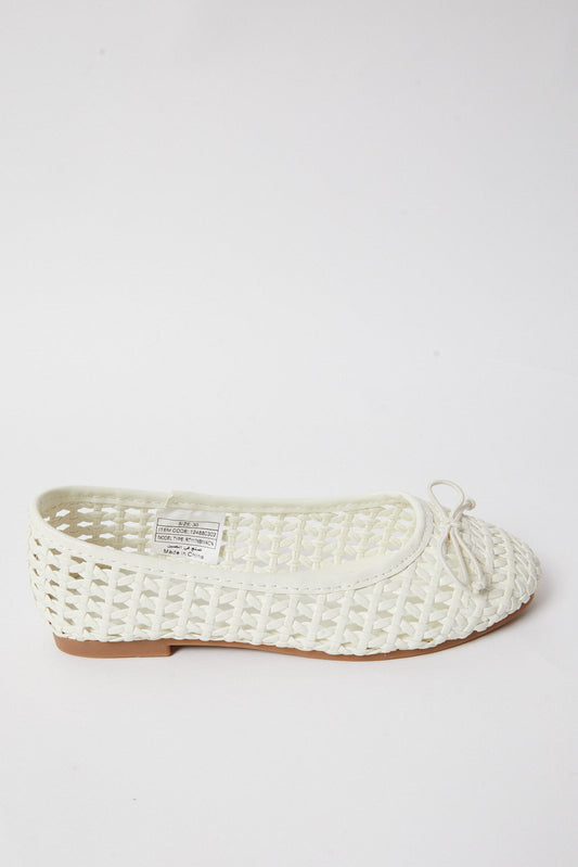 Redtag-Cream-Woven-Ballerina-Category:Shoes,-Colour:Cream,-Deals:New-In,-Filter:Girls-Footwear-(5-to-14-Yrs),-GSR-Shoes,-N/A,-New-In-GSR-FOO,-Non-Sale,-S23B,-Section:Girls-(0-to-14Yrs)-Senior-Girls-5 to 14 Years