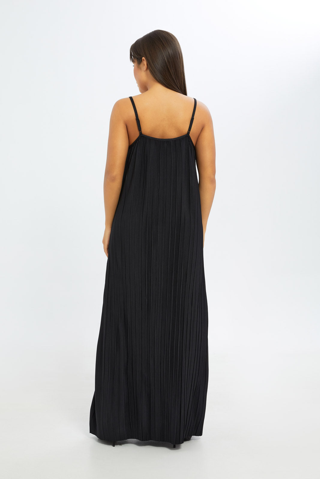 Redtag-Women-Black-Plisse-Halter-Mai-Drerss-Category:Dresses,-Colour:Black,-Deals:New-In,-Dept:Ladieswear,-Filter:Women's-Clothing,-H1:LWR,-H2:LAD,-H3:DRS,-H4:CAD,-New-In-Women-APL,-Non-Sale,-S23C,-Season:S23D,-Section:Women,-Women-Dresses-Women's-
