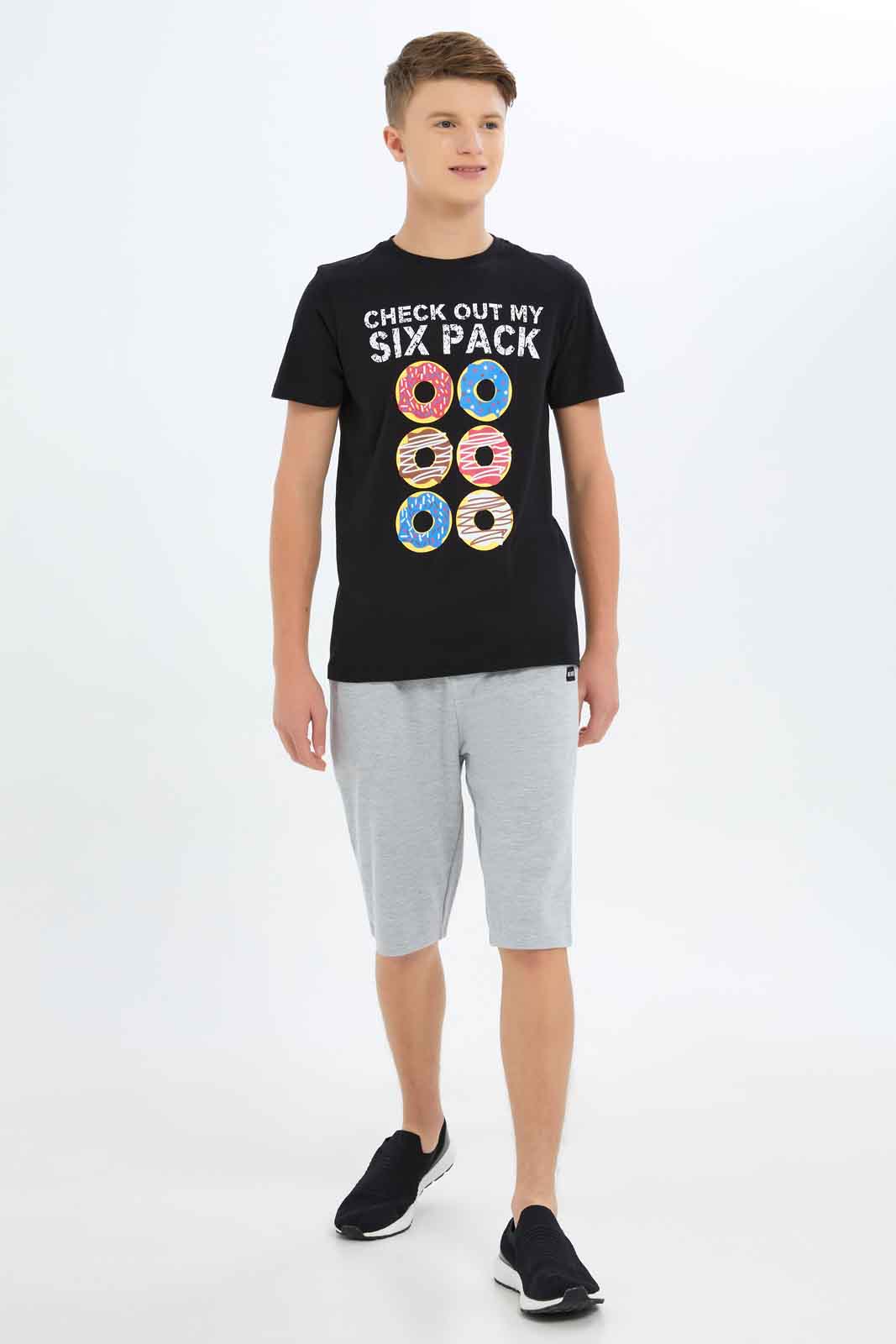 Redtag-Boys-Gey-Mel-Pique-Active-Shorts-BSR-Shorts,-Category:Shorts,-Colour:Grey,-Deals:New-In,-Dept:Boys,-Filter:Senior-Boys-(8-to-14-Yrs),-New-In-BSR-APL,-Non-Sale,-S23C,-Section:Boys-(0-to-14Yrs)-Senior-Boys-9 to 14 Years