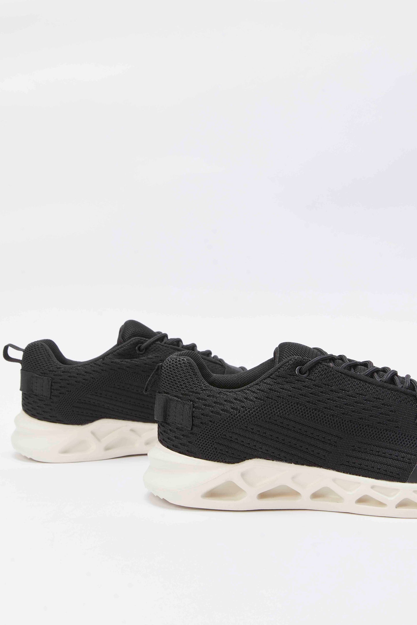Redtag-Black-Knitted-Sneaker-BSR-Trainers,-Category:Shoes,-Colour:Black,-Deals:New-In,-Filter:Boys-Footwear-(5-to-14-Yrs),-N/A,-New-In-BSR-FOO,-Non-Sale,-S23A,-Section:Boys-(0-to-14Yrs)-Senior-Boys-5 to 14 Years