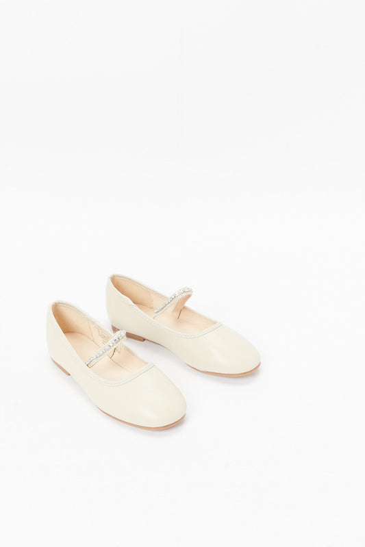 Redtag-Beige-Diamante-Strap-Ballerina-Category:Shoes,-Colour:Beige,-Deals:New-In,-Filter:Girls-Footwear-(5-to-14-Yrs),-GSR-Shoes,-N/A,-New-In-GSR-FOO,-Non-Sale,-S23B,-Section:Girls-(0-to-14Yrs)-Senior-Girls-5 to 14 Years