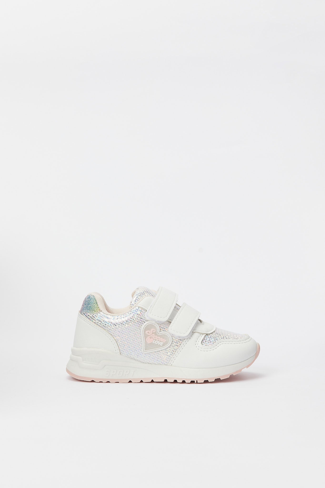 Redtag-Cream-Heart-Trim-Slim-Runner-Category:Shoes,-Colour:Cream,-Deals:New-In,-Filter:Girls-Footwear-(3-to-5-Yrs),-GIR-Trainers,-H1:FOO,-H2:GIR,-H3:TRN,-H4:CLT,-N/A,-New-In-GIR-FOO,-Non-Sale,-S23B,-Season:S23B,-Section:Girls-(0-to-14Yrs)-Girls-3 to 5 Years