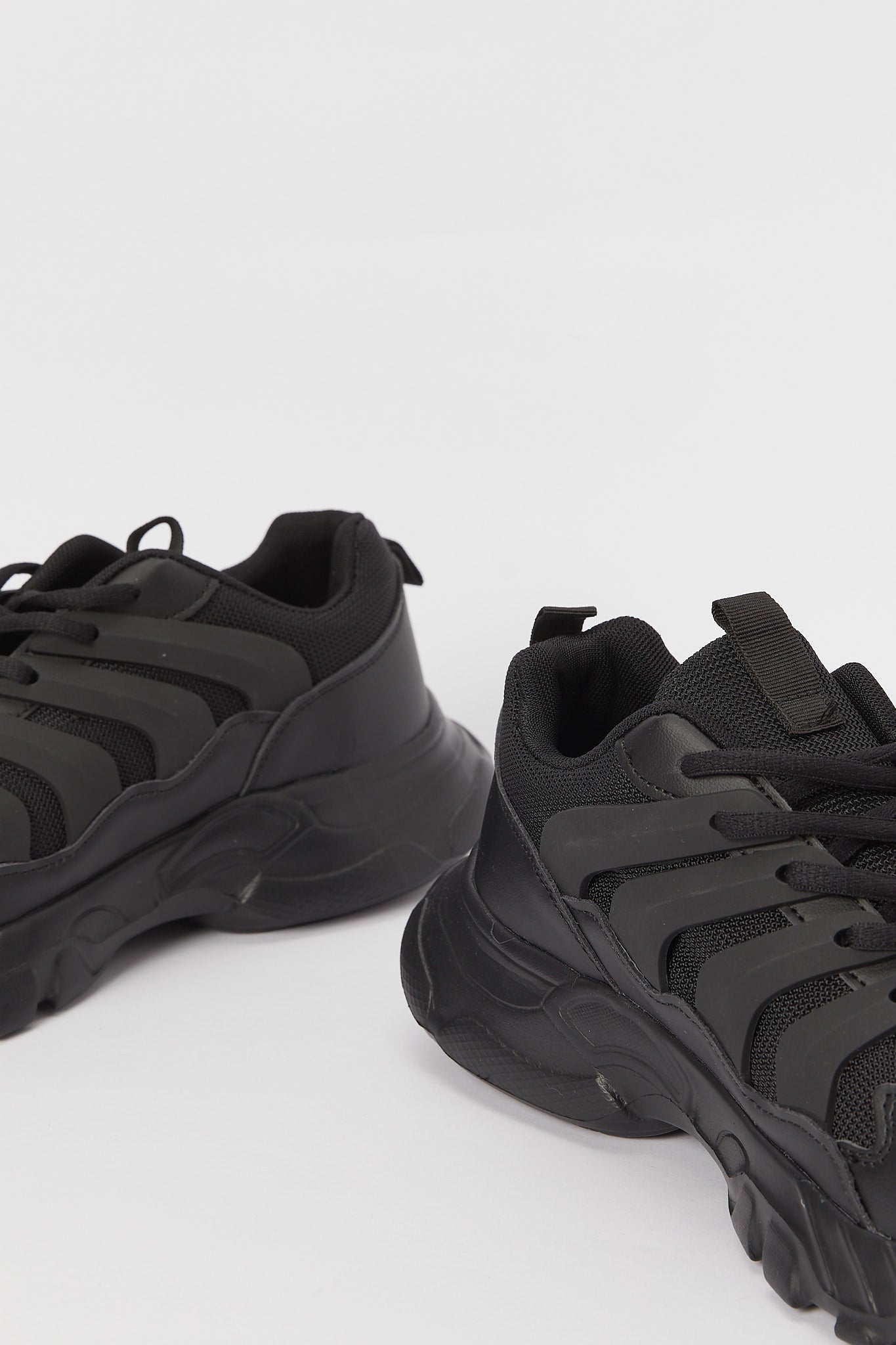 Redtag-Triple-Black-Grooved-3D-Outsole-Sneaker-Category:Shoes,-Colour:Black,-Deals:New-In,-Filter:Men's-Footwear,-H1:FOO,-H2:GEN,-H3:TRN,-H4:CLT,-Men-Trainers,-N/A,-New-In-Men-FOO,-Non-Sale,-S23B,-Season:S23B,-Section:Men-Men's-
