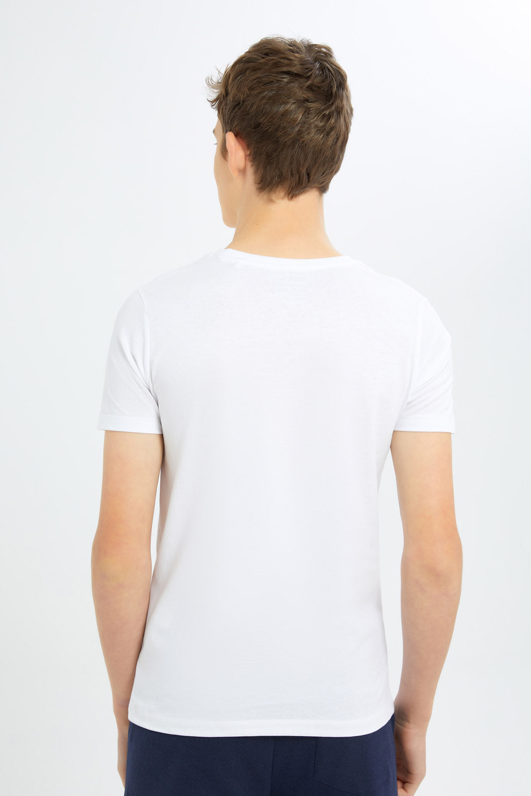 Redtag-Boys-White-Half-Tiger-Face-With-Studs-BSR-T-Shirts,-Category:T-Shirts,-Colour:White,-Deals:New-In,-Dept:Boys,-Filter:Senior-Boys-(8-to-14-Yrs),-H1:KWR,-H2:BSR,-H3:TSH,-H4:TSH,-New-In-BSR-APL,-Non-Sale,-S23C,-Season:S23C,-Section:Boys-(0-to-14Yrs)-Senior-Boys-9 to 14 Years