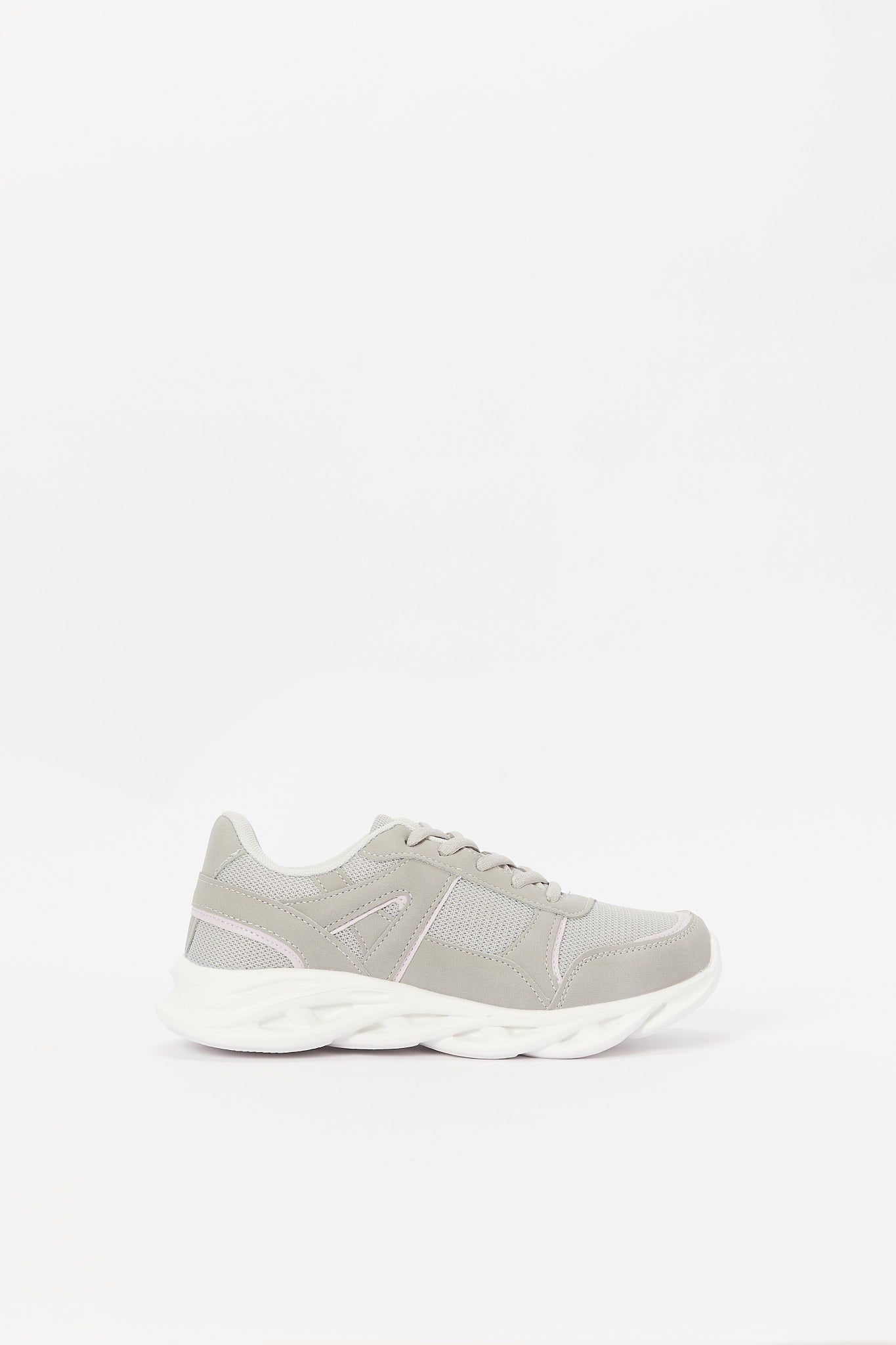 Redtag-Grey-Lace-Up-Category:Shoes,-Colour:Grey,-Deals:New-In,-Filter:Women's-Footwear,-H1:FOO,-H2:LAD,-H3:TRN,-H4:CLT,-N/A,-New-In-Women-FOO,-Non-Sale,-S23B,-Season:S23B,-Section:Women,-Women-Trainers-Women's-