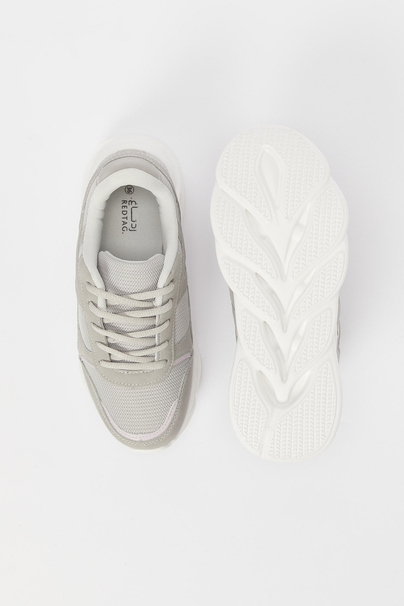 Redtag-Grey-Lace-Up-Category:Shoes,-Colour:Grey,-Deals:New-In,-Filter:Women's-Footwear,-H1:FOO,-H2:LAD,-H3:TRN,-H4:CLT,-N/A,-New-In-Women-FOO,-Non-Sale,-S23B,-Season:S23B,-Section:Women,-Women-Trainers-Women's-