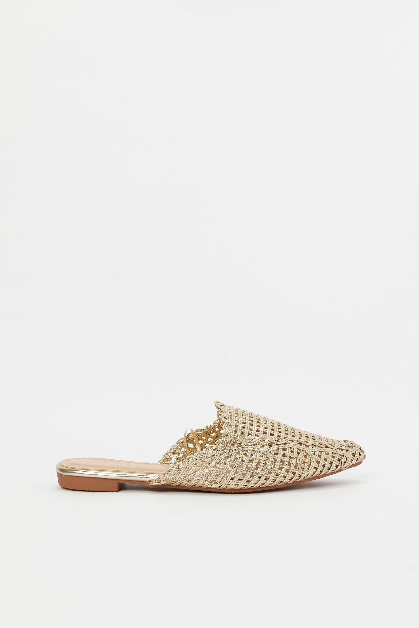 Redtag-Gold-Weave-Mule-Category:Shoes,-Colour:Gold,-Deals:New-In,-Filter:Women's-Footwear,-H1:FOO,-H2:LAD,-H3:SHO,-H4:CAH,-N/A,-New-In-Women-FOO,-Non-Sale,-S23B,-Season:S23B,-Section:Women,-Women-Shoes-Women's-
