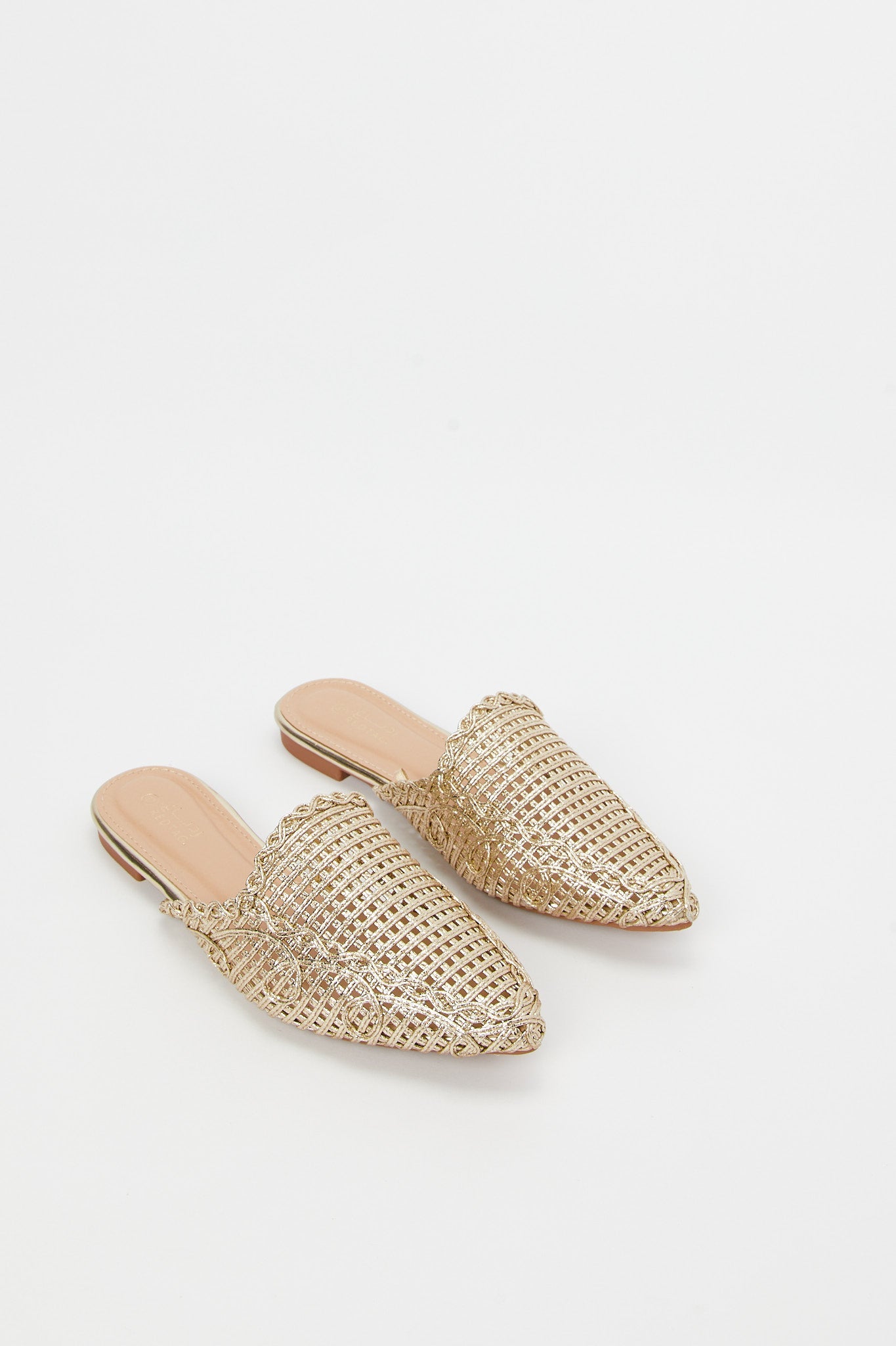 Redtag-Gold-Weave-Mule-Category:Shoes,-Colour:Gold,-Deals:New-In,-Filter:Women's-Footwear,-H1:FOO,-H2:LAD,-H3:SHO,-H4:CAH,-N/A,-New-In-Women-FOO,-Non-Sale,-S23B,-Season:S23B,-Section:Women,-Women-Shoes-Women's-