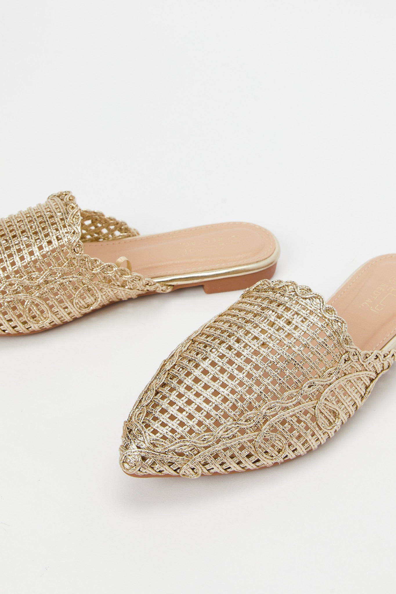 Redtag-Gold-Weave-Mule-Category:Shoes,-Colour:Gold,-Deals:New-In,-Filter:Women's-Footwear,-H1:FOO,-H2:LAD,-H3:SHO,-H4:CAH,-N/A,-New-In-Women-FOO,-Non-Sale,-S23B,-Season:S23B,-Section:Women,-Women-Shoes-Women's-