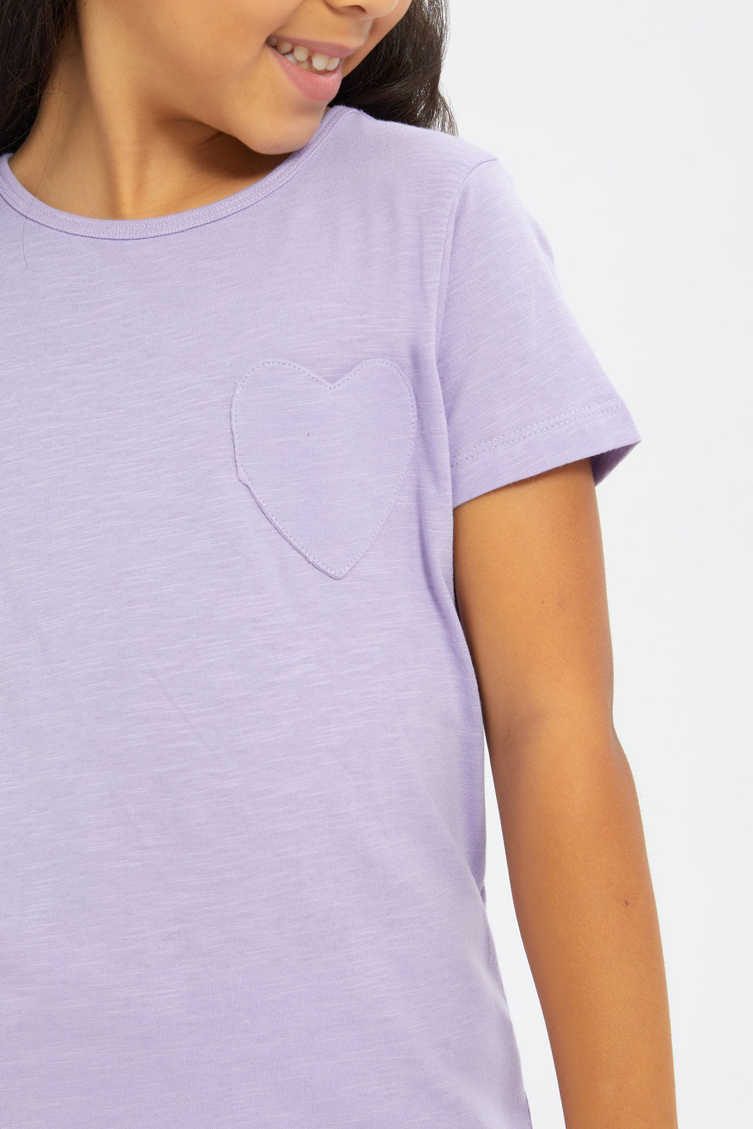 Redtag-Girls-Beige-/Lilac-2-Pack-T-Shirt-Category:T-Shirts,-Colour:Assorted,-Deals:4-FOR-90,-Deals:New-In,-Dept:Girls,-Filter:Girls-(2-to-8-Yrs),-GIR-T-Shirts,-H1:KWR,-H2:GIR,-H3:TSH,-H4:CAT,-New-In-GIR-APL,-Non-Sale,-S23B,-Season:S23B,-Section:Girls-(0-to-14Yrs)-Girls-2 to 8 Years