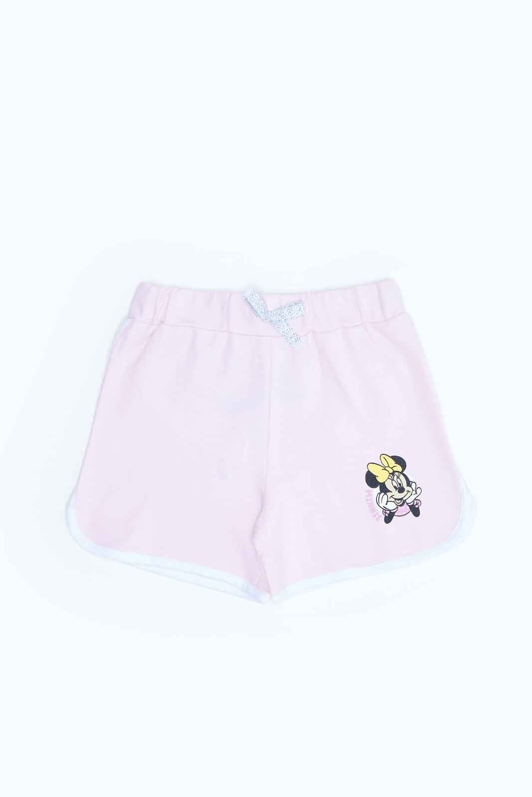 Redtag-Girls-Pink-Mini-Mouse-Print-Top-Category:Shorts,-Colour:Apricot,-Deals:2-FOR-37,-Deals:New-In,-Dept:Girls,-Filter:Infant-Girls-(3-to-24-Mths),-ING-Shorts,-MQN,-New-In-ING-APL,-Non-Sale,-S23B,-Section:Girls-(0-to-14Yrs),-TBL-Infant-Girls-3 to 24 Months