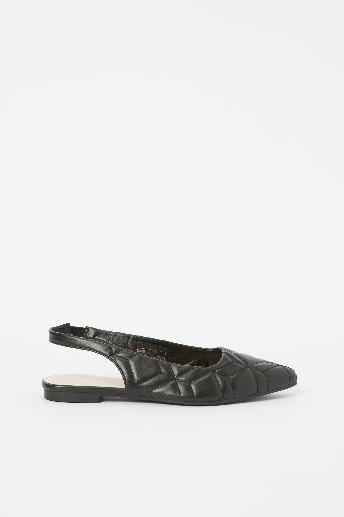 Redtag-Black-Quilt-Slingback-Category:Shoes,-Colour:Black,-Deals:New-In,-Filter:Women's-Footwear,-H1:FOO,-H2:LAD,-H3:SHO,-H4:CAH,-N/A,-New-In-Women-FOO,-Non-Sale,-S23B,-Season:S23B,-Section:Women,-Women-Shoes-Women's-