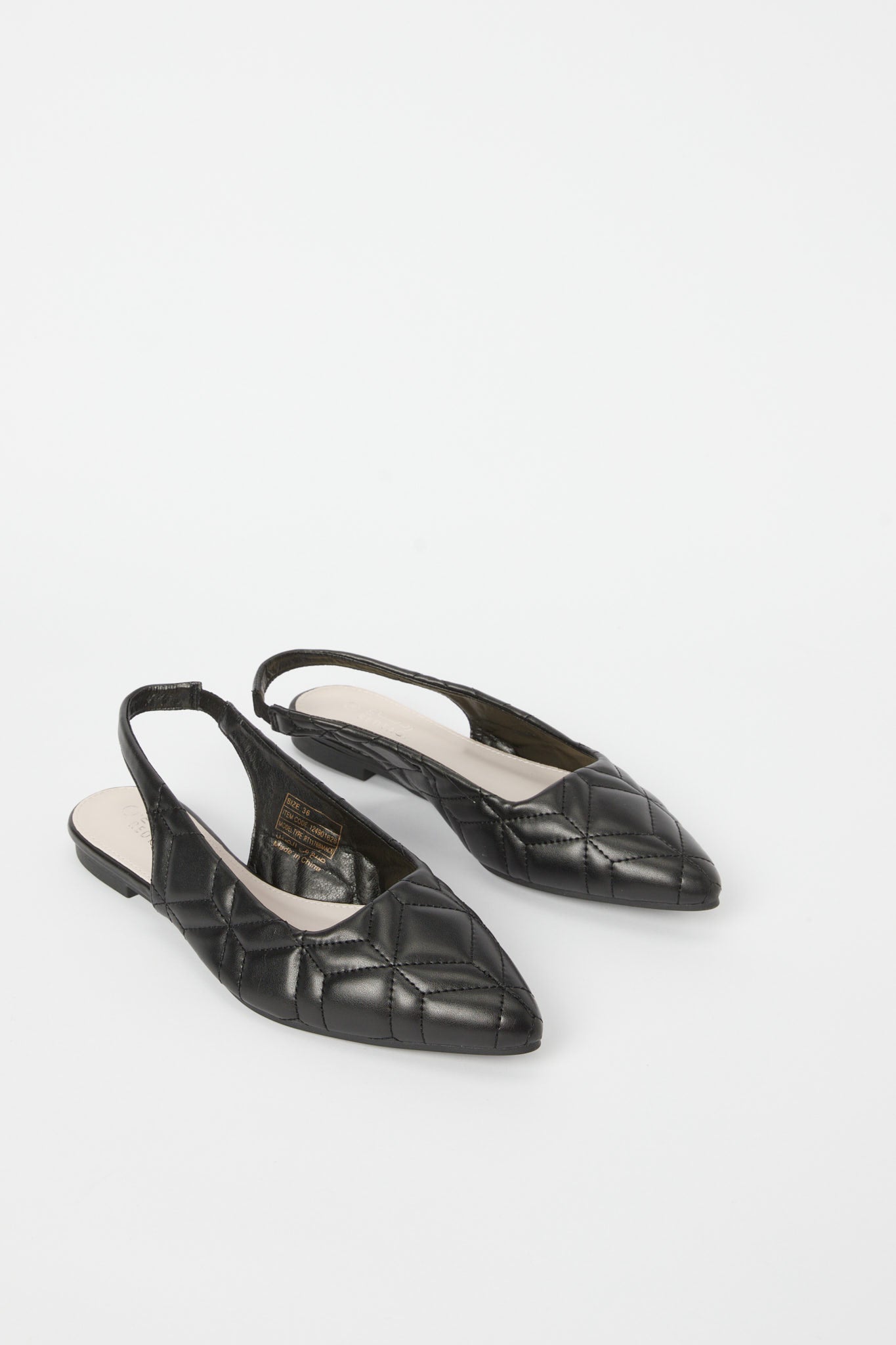 Redtag-Black-Quilt-Slingback-Category:Shoes,-Colour:Black,-Deals:New-In,-Filter:Women's-Footwear,-H1:FOO,-H2:LAD,-H3:SHO,-H4:CAH,-N/A,-New-In-Women-FOO,-Non-Sale,-S23B,-Season:S23B,-Section:Women,-Women-Shoes-Women's-