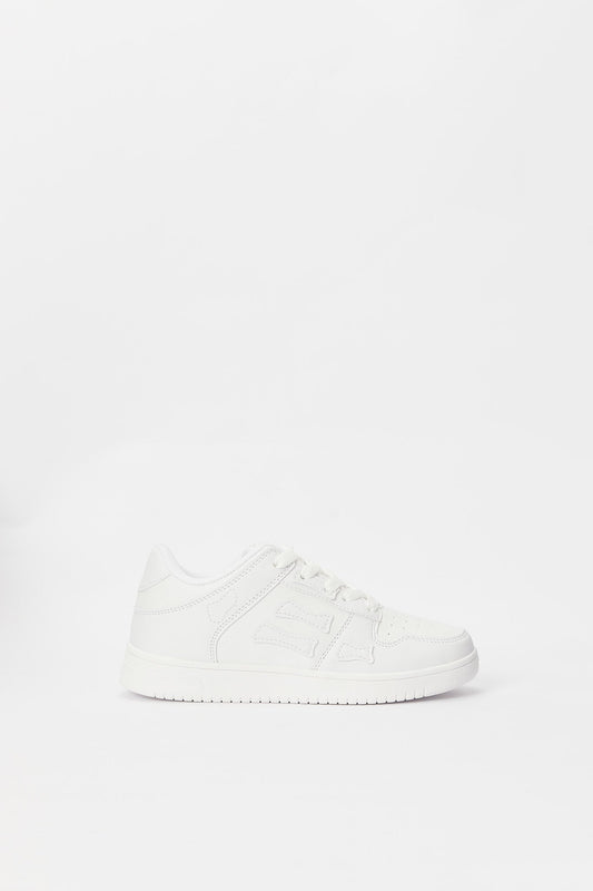 Redtag-White-Material-Block-Skate-Shoe-BSR-Shoes,-Category:Shoes,-Colour:White,-Deals:New-In,-Filter:Boys-Footwear-(5-to-14-Yrs),-H1:FOO,-H2:BSR,-H3:SHO,-H4:CAH,-N/A,-New-In-BSR-FOO,-Non-Sale,-S23B,-Season:S23B,-Section:Boys-(0-to-14Yrs)-Senior-Boys-5 to 14 Years